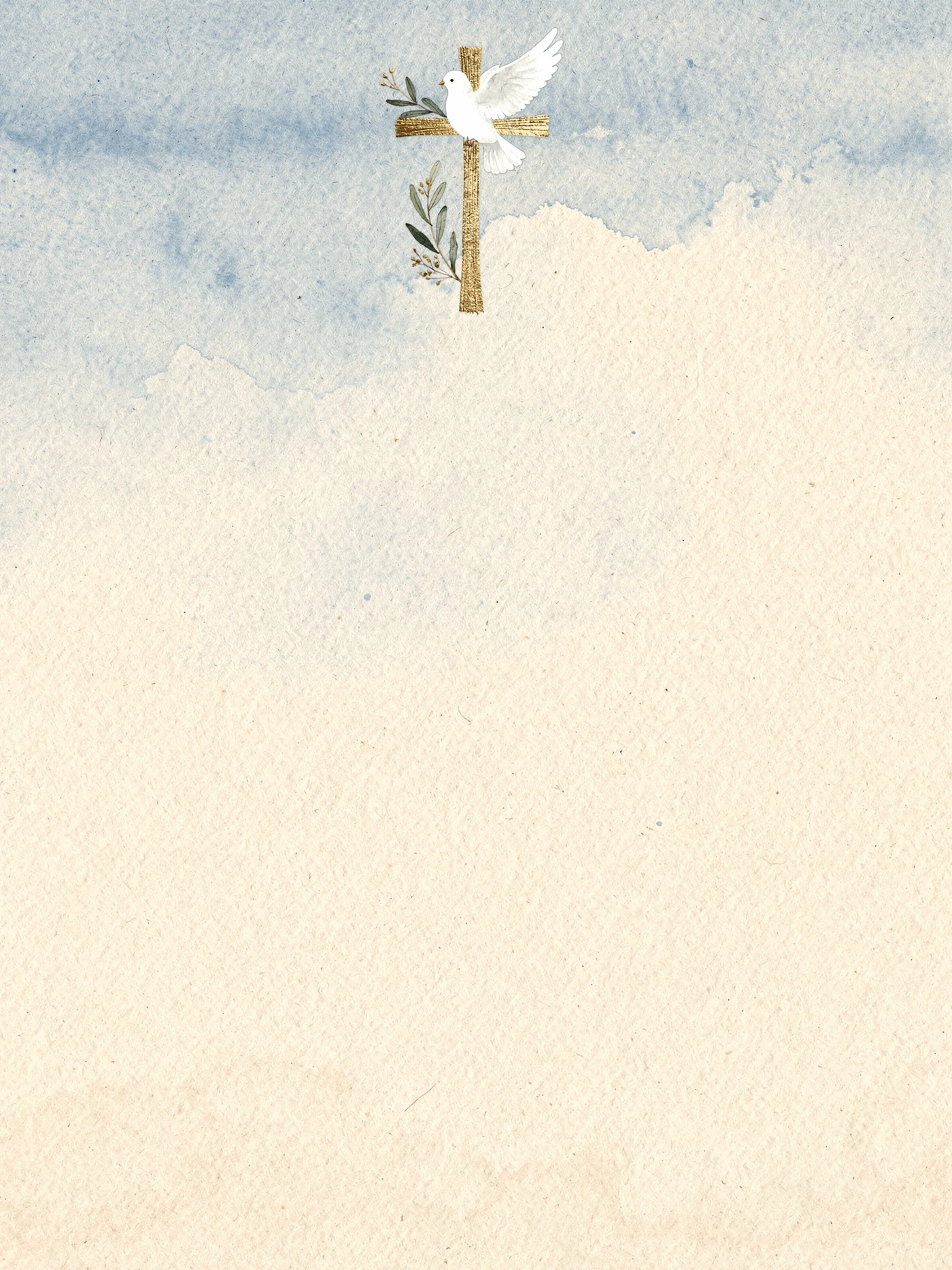 First Communion — Sky Dove invitation template
