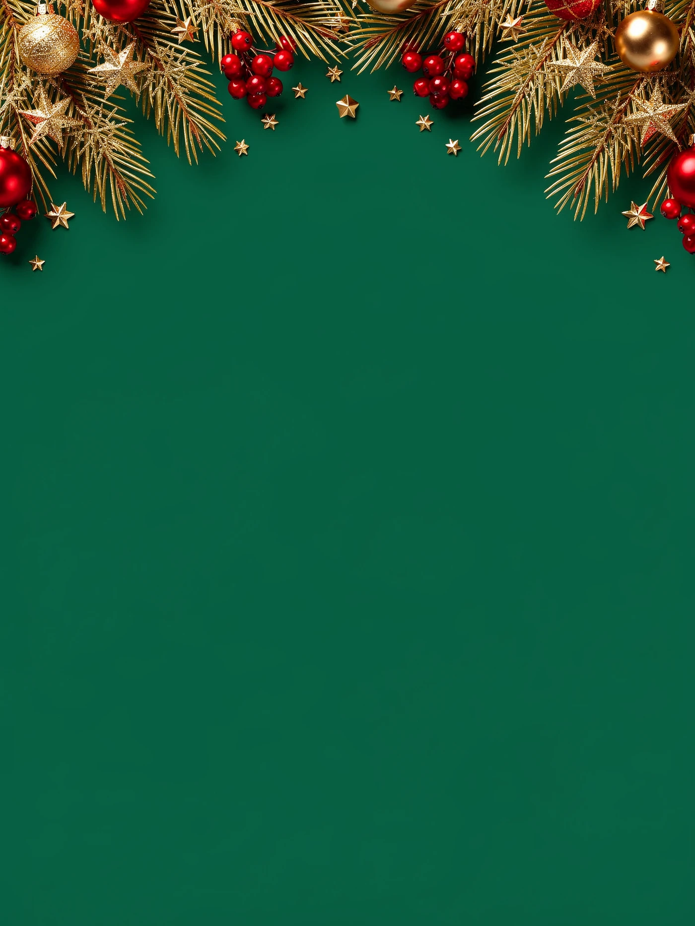 Christmas — Evergreen Gold — a free neutral christmas invitation template on InviteDrop