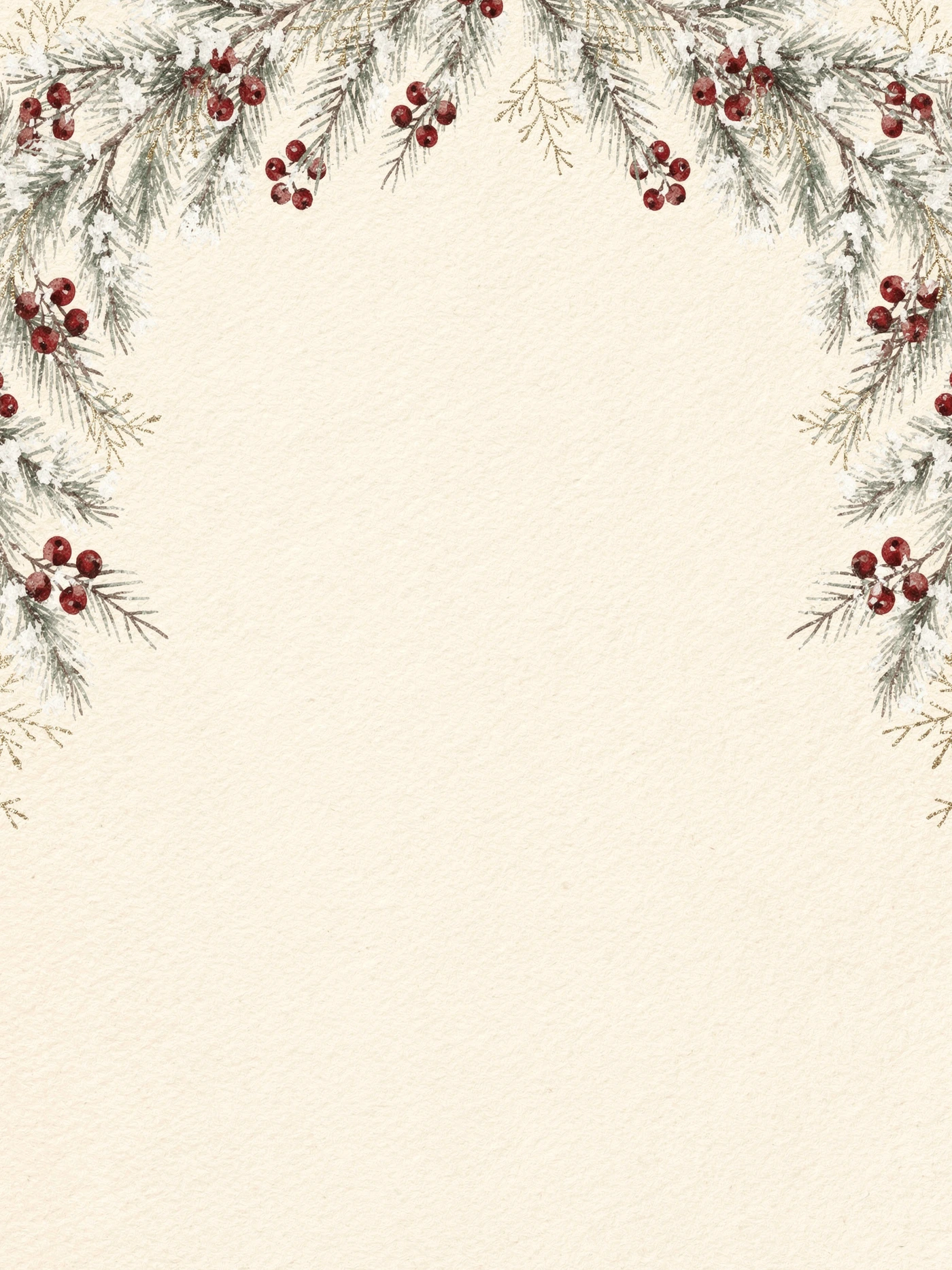 Christmas — Cream Berry Refined — a free neutral christmas invitation template on InviteDrop