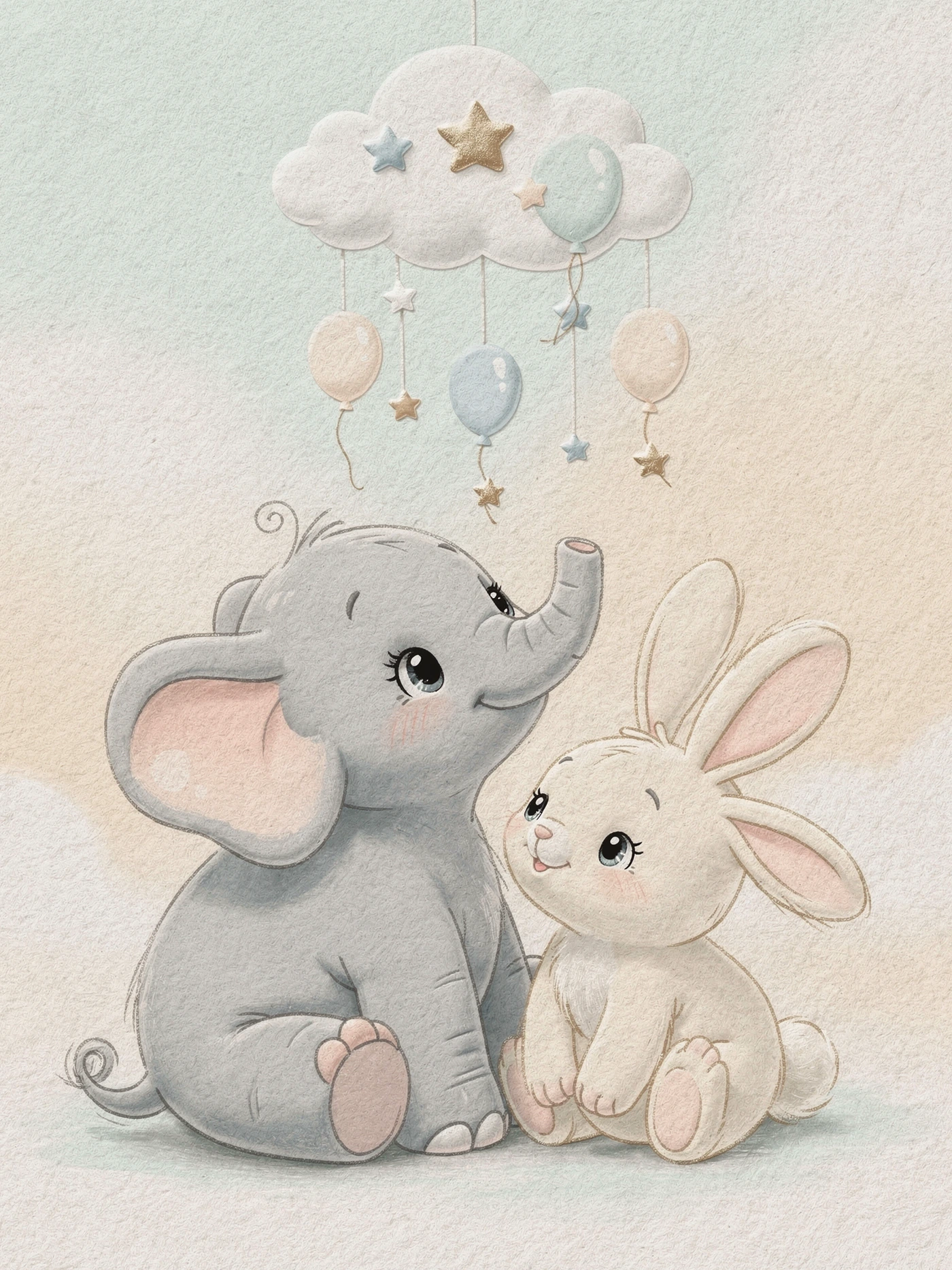 Welcome Baby — 01 Cute Animal new baby invitation template