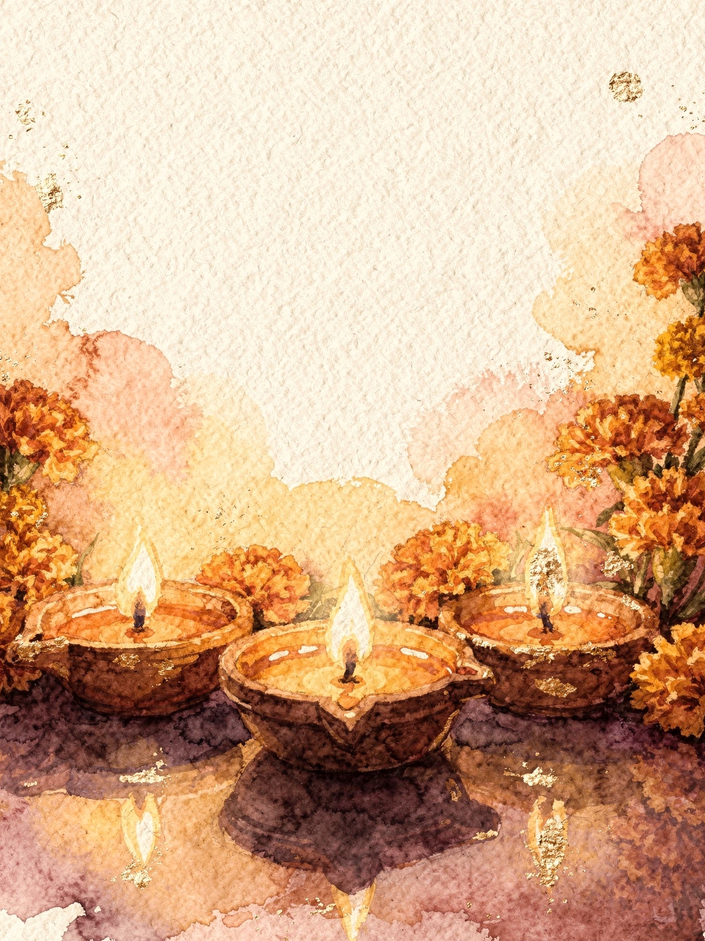 Diwali — 03 Watercolor diwali invitation template