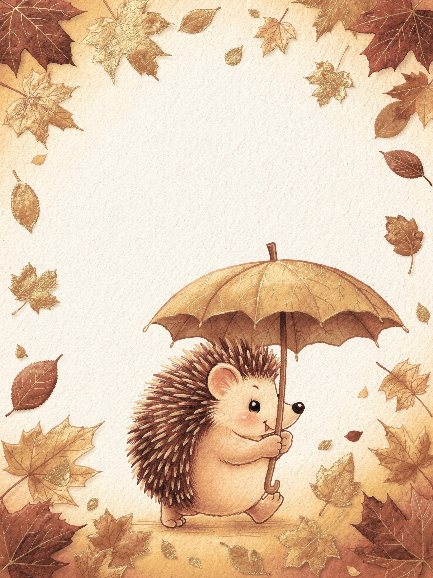 Fall — 02 Cute Animal fall invitation template