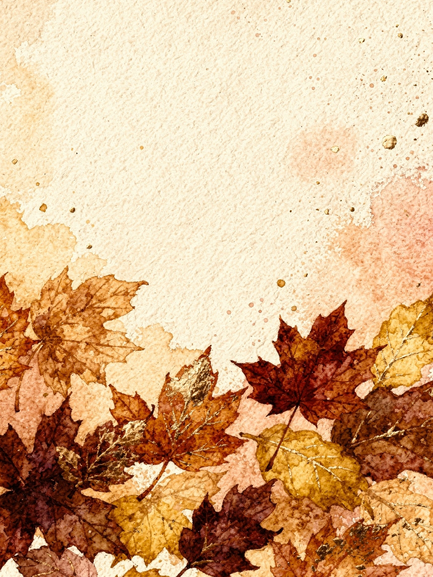 Fall — 03 Watercolor fall invitation template