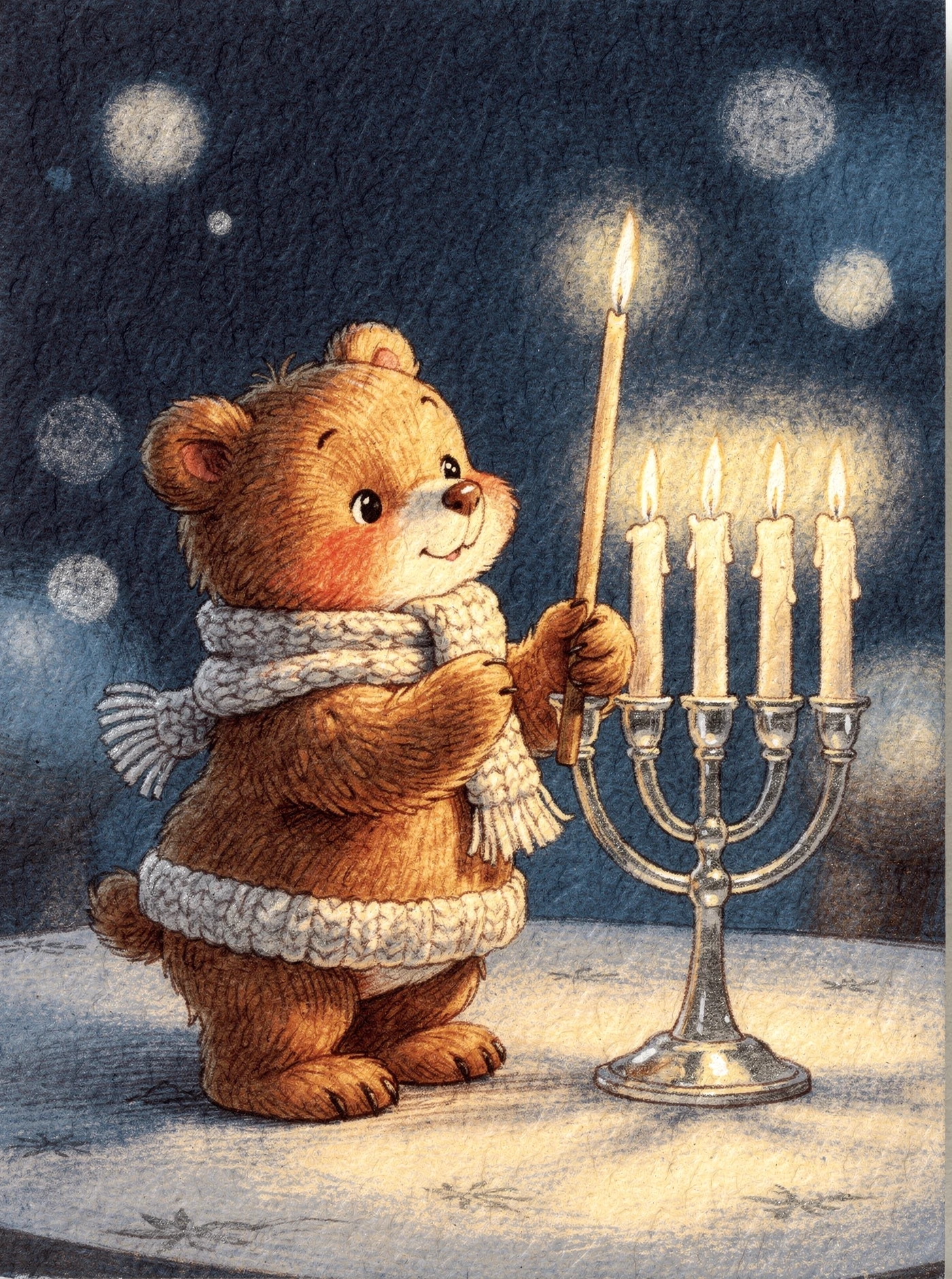 Hanukkah — 03 Cute Animal hanukkah invitation template
