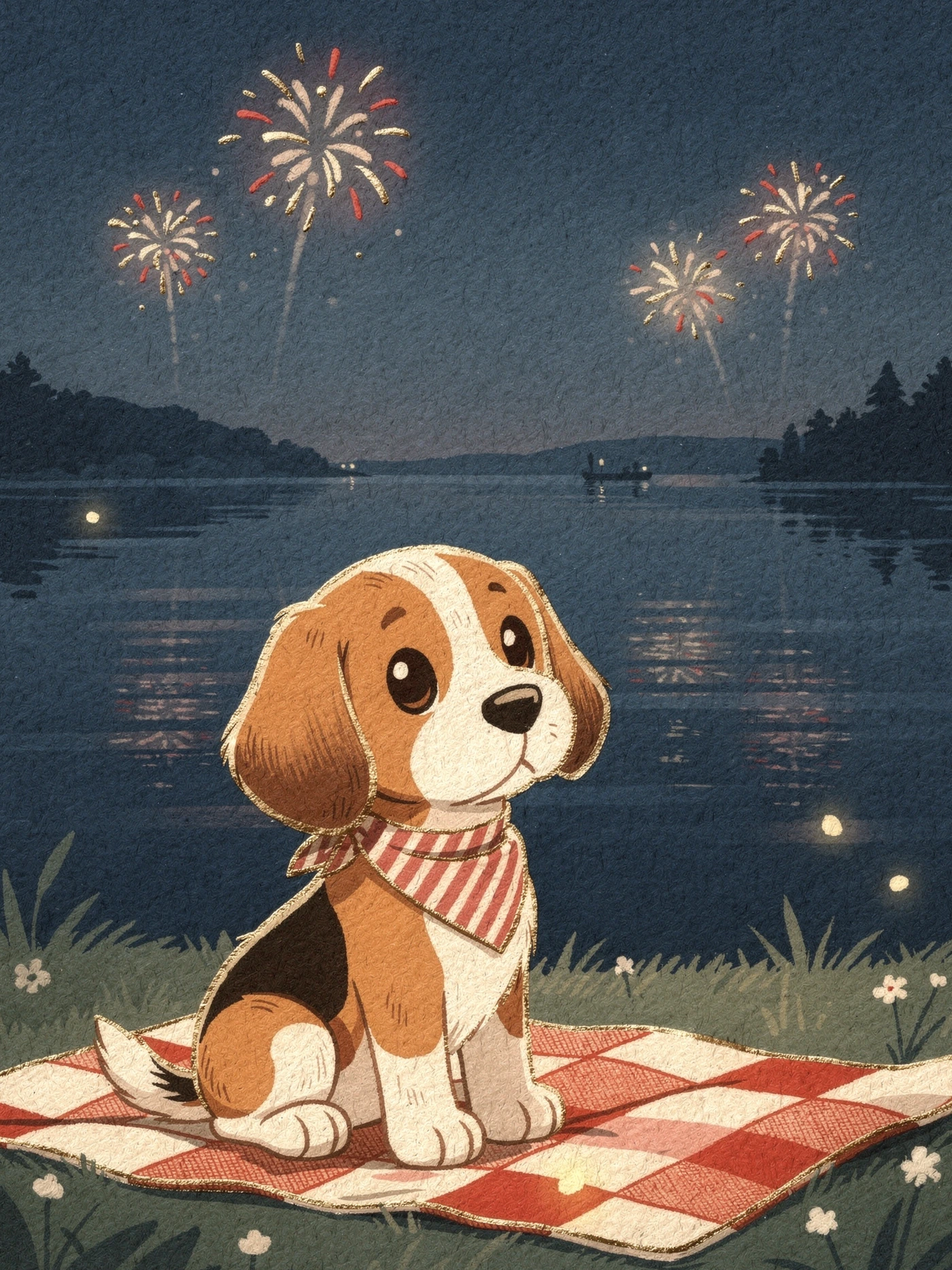 Fourth of July — 01 Cute Animal independence day invitation template