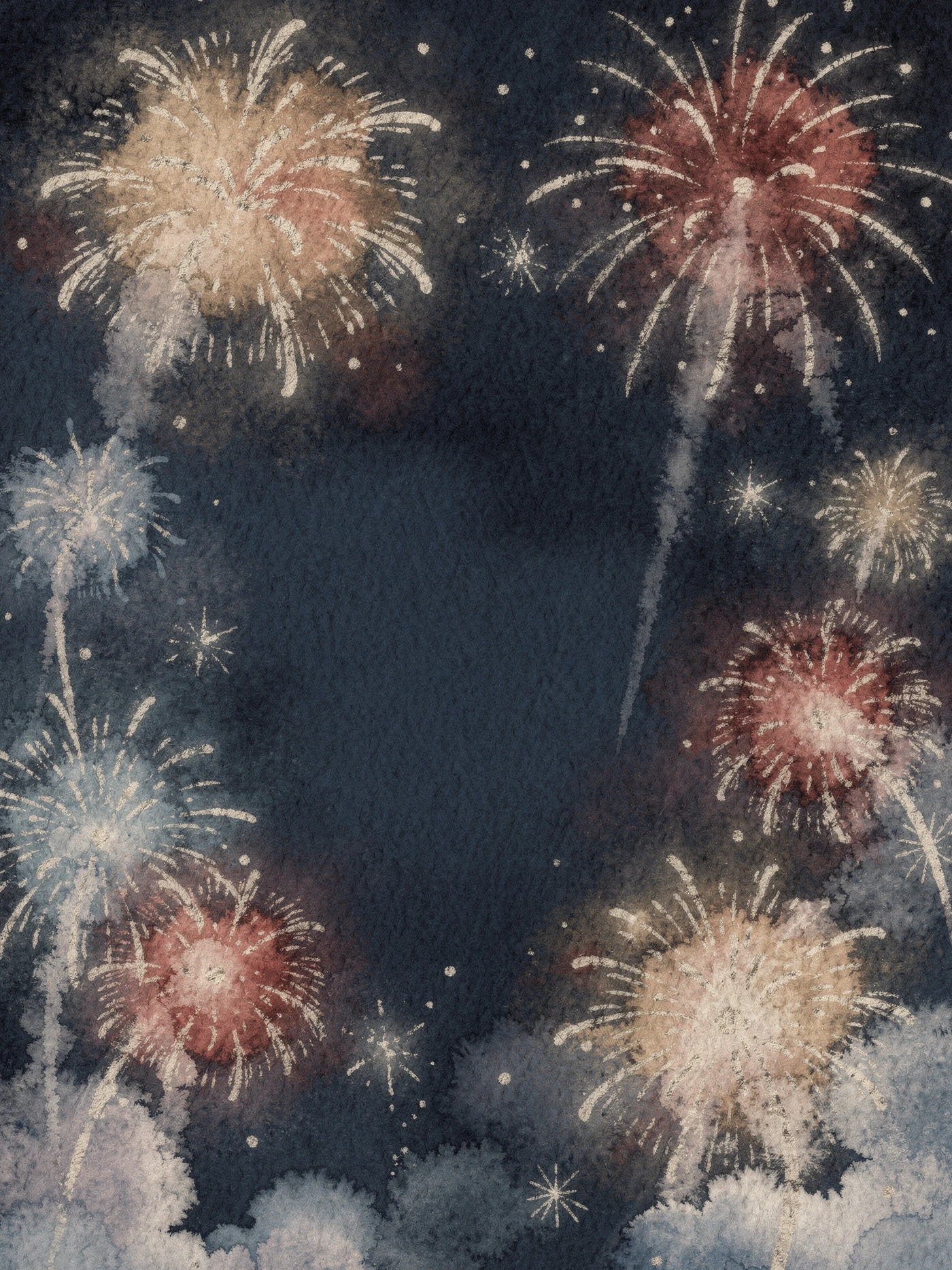 Fourth of July — 03 Watercolor independence day invitation template