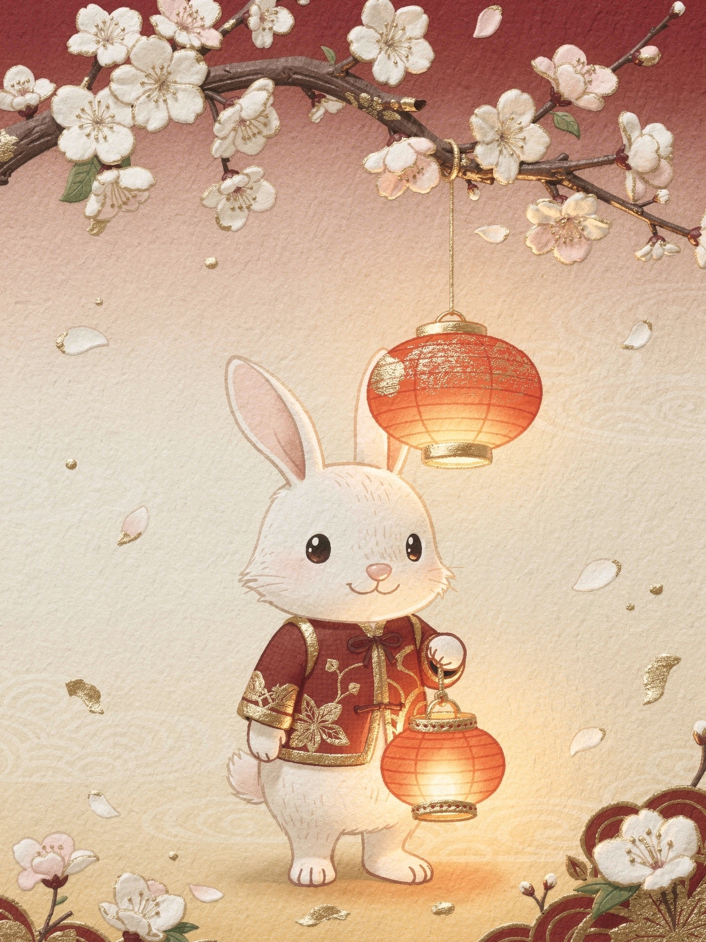 Lunar New Year — 02 Cute Animal lunar new year invitation template