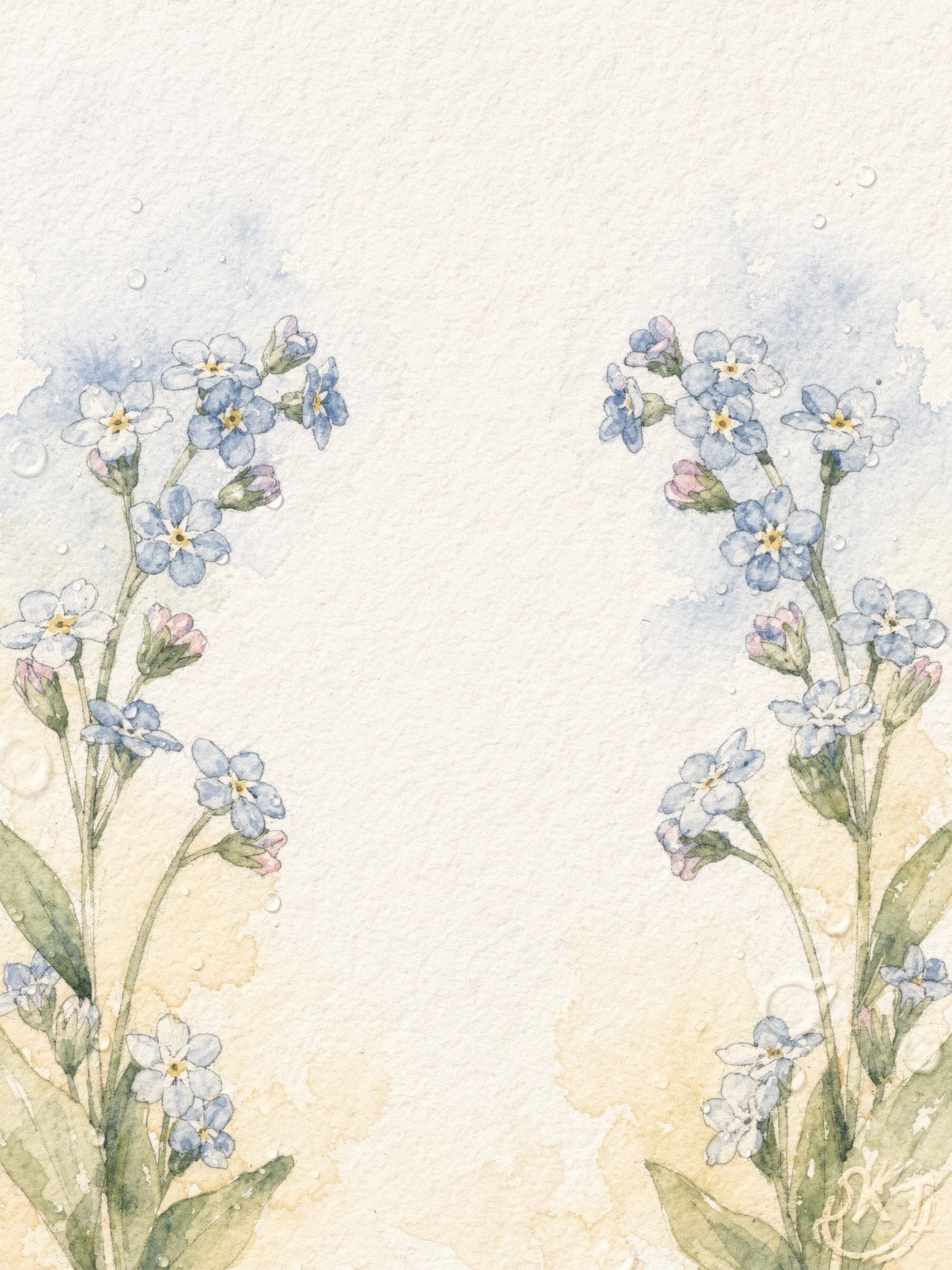 Missing You — 02 Watercolor miss you invitation template