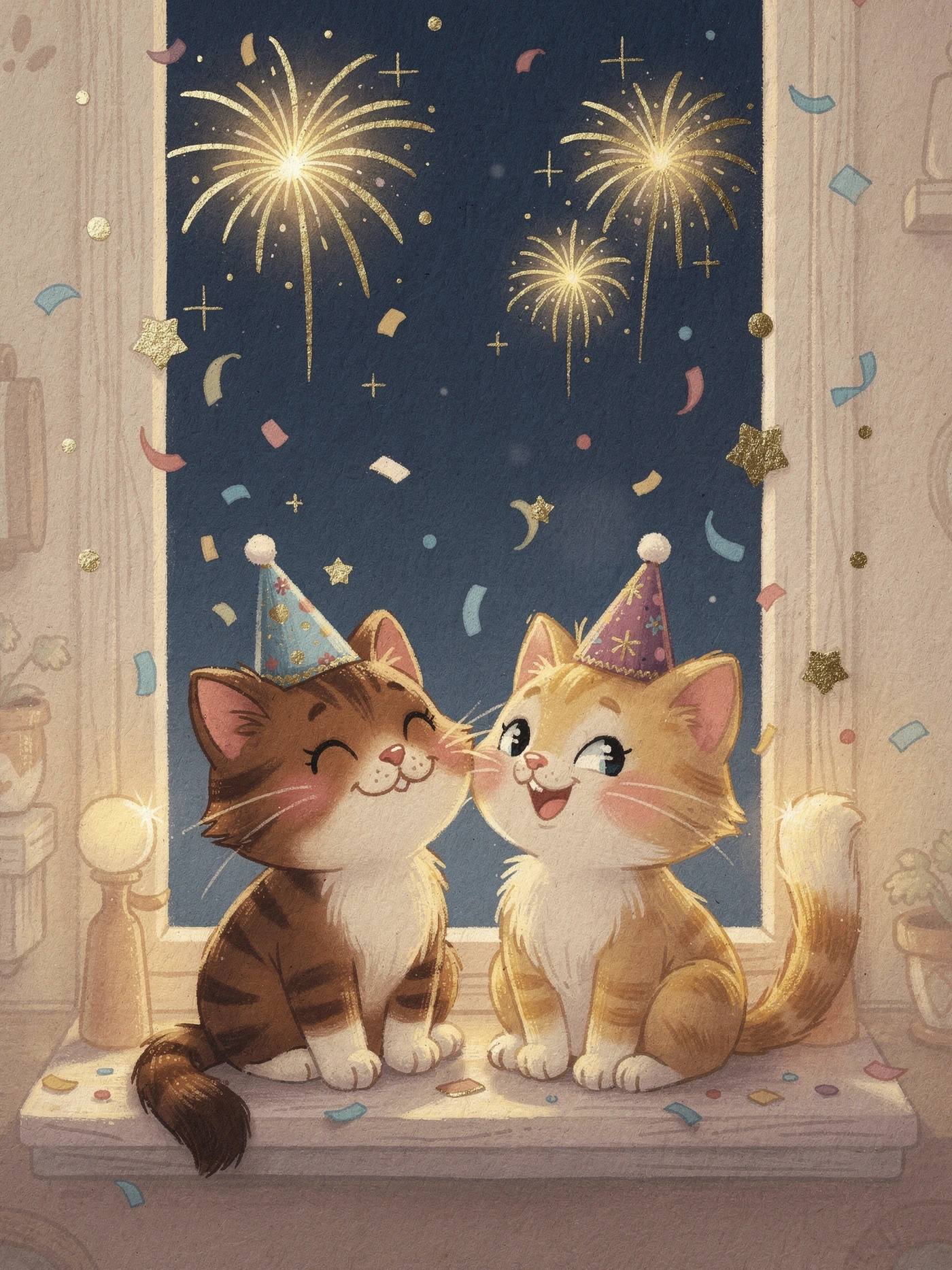 New Year — 01 Cute Animal new years invitation template