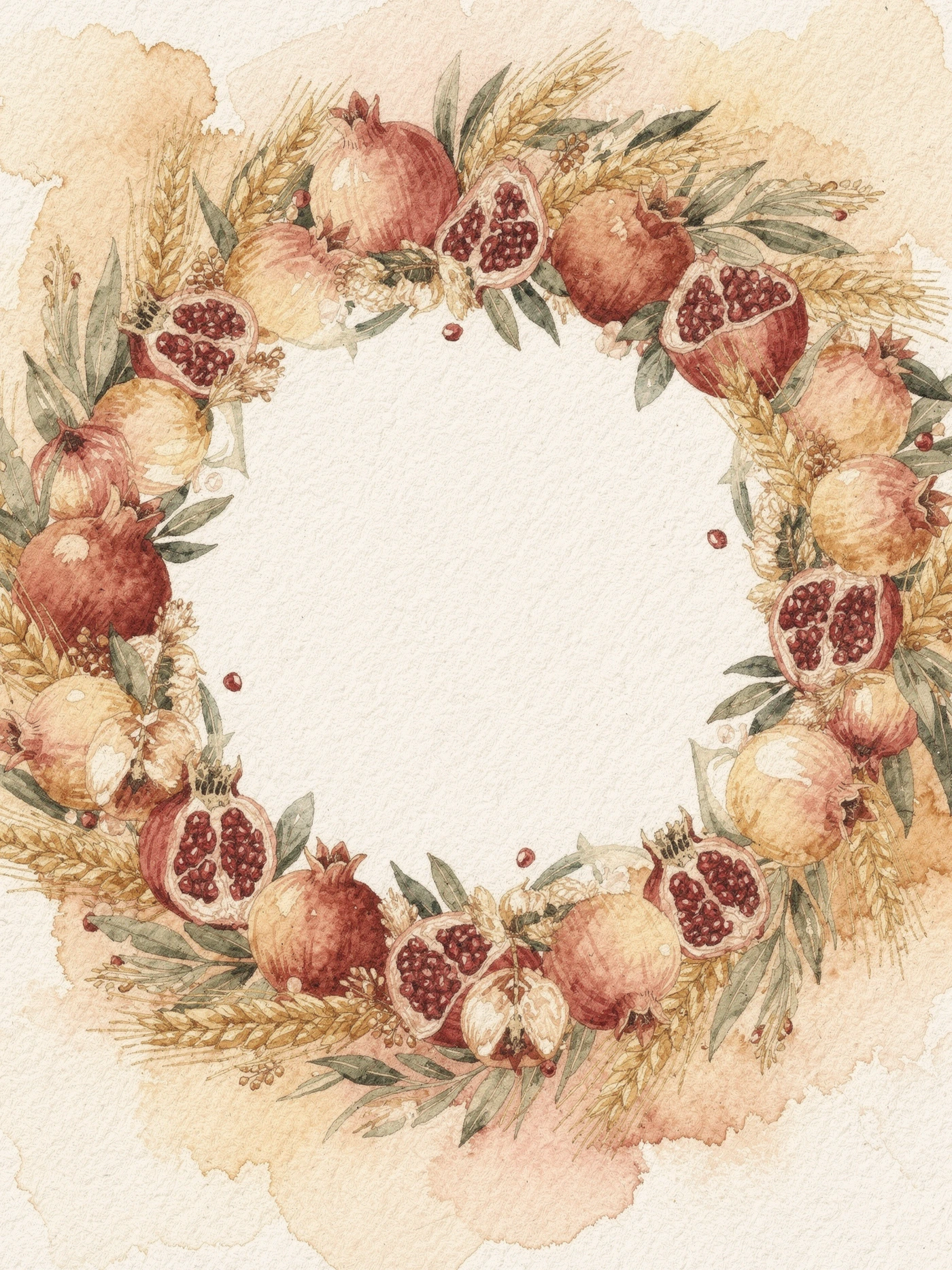 Shana Tova — 04 Watercolor rosh hashanah invitation template