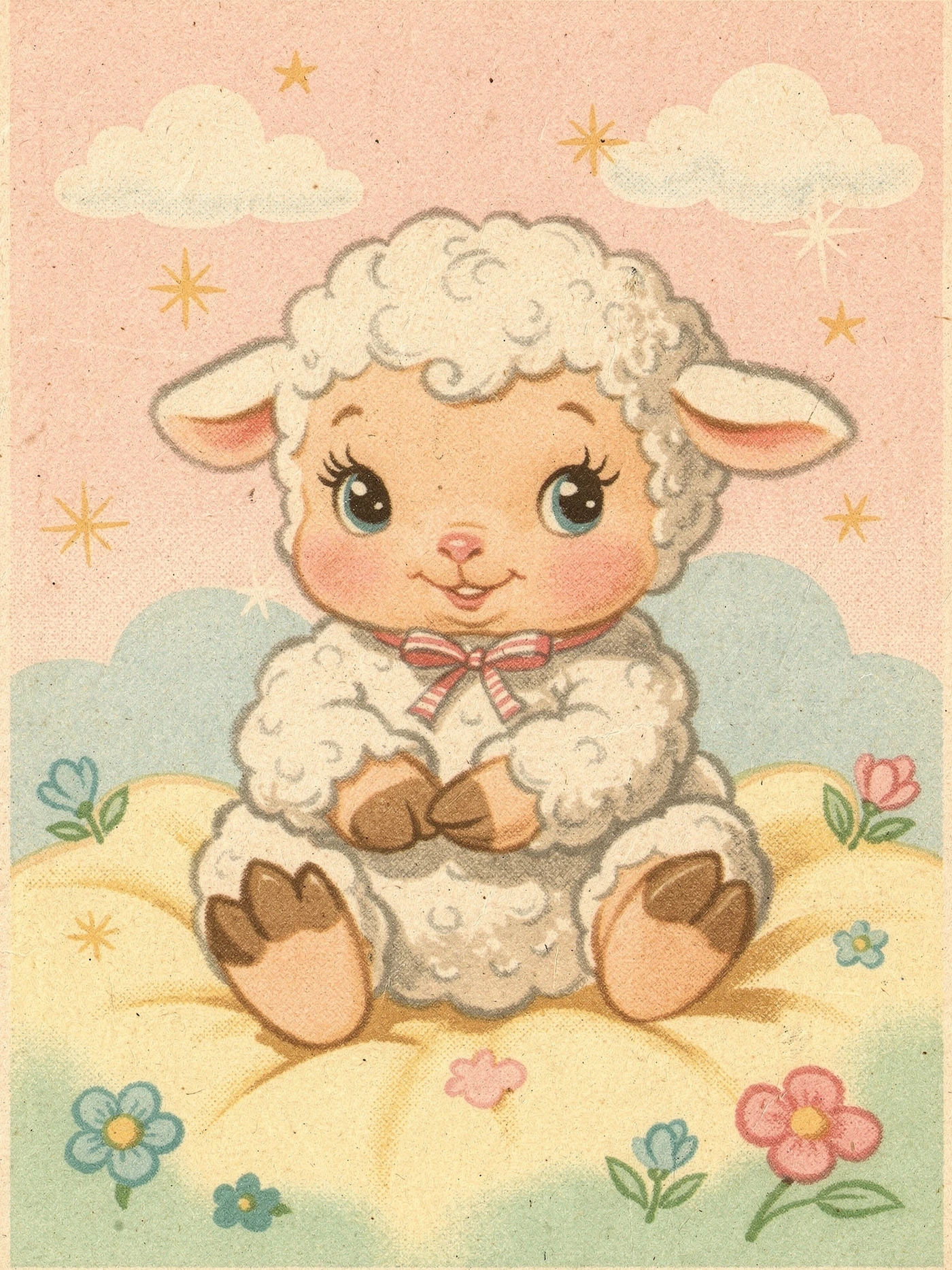 Welcome Baby — Retro50s 22 new baby invitation template