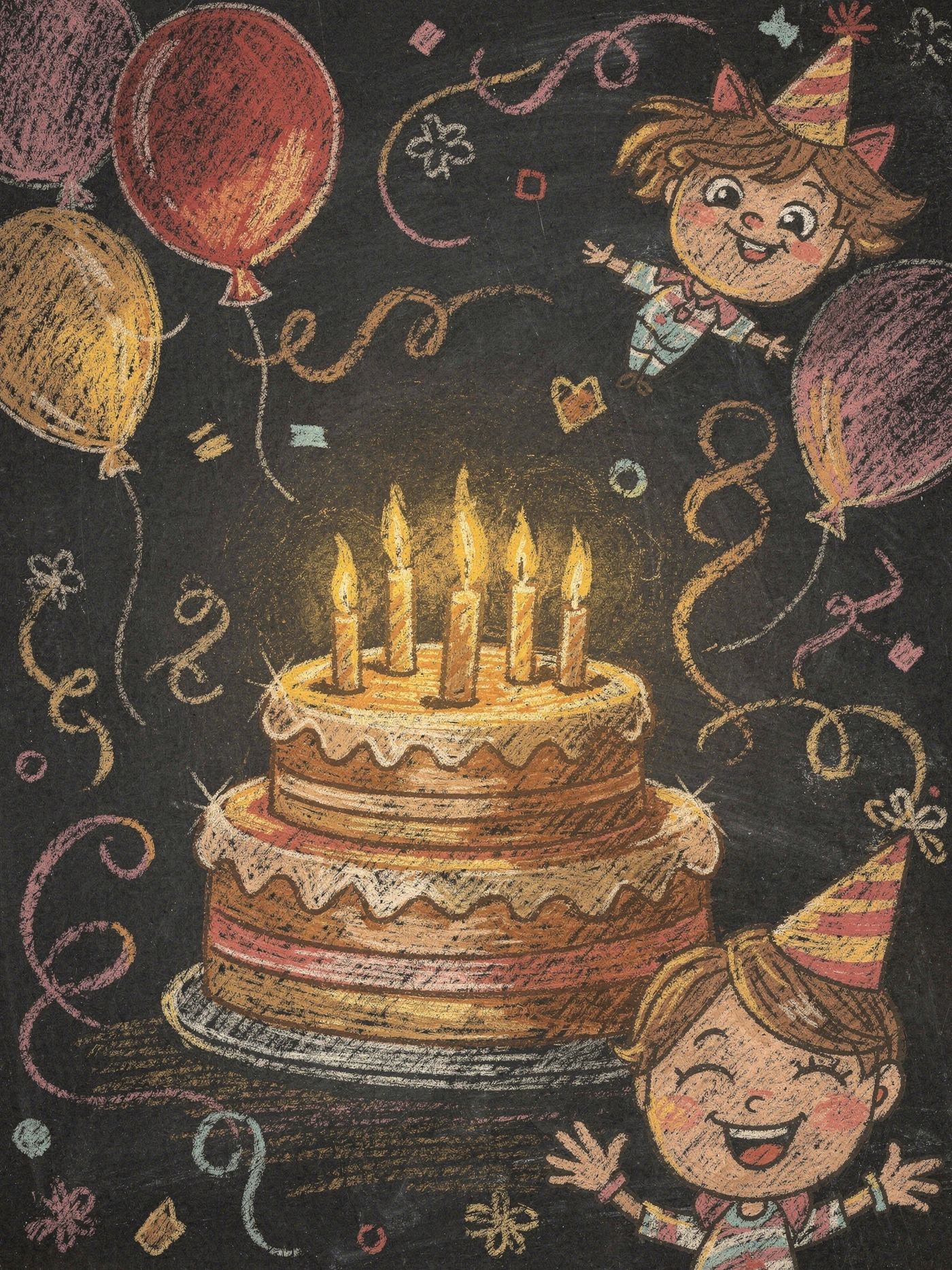 Birthday — Chalk 18 — a free orange birthday invitation template on InviteDrop
