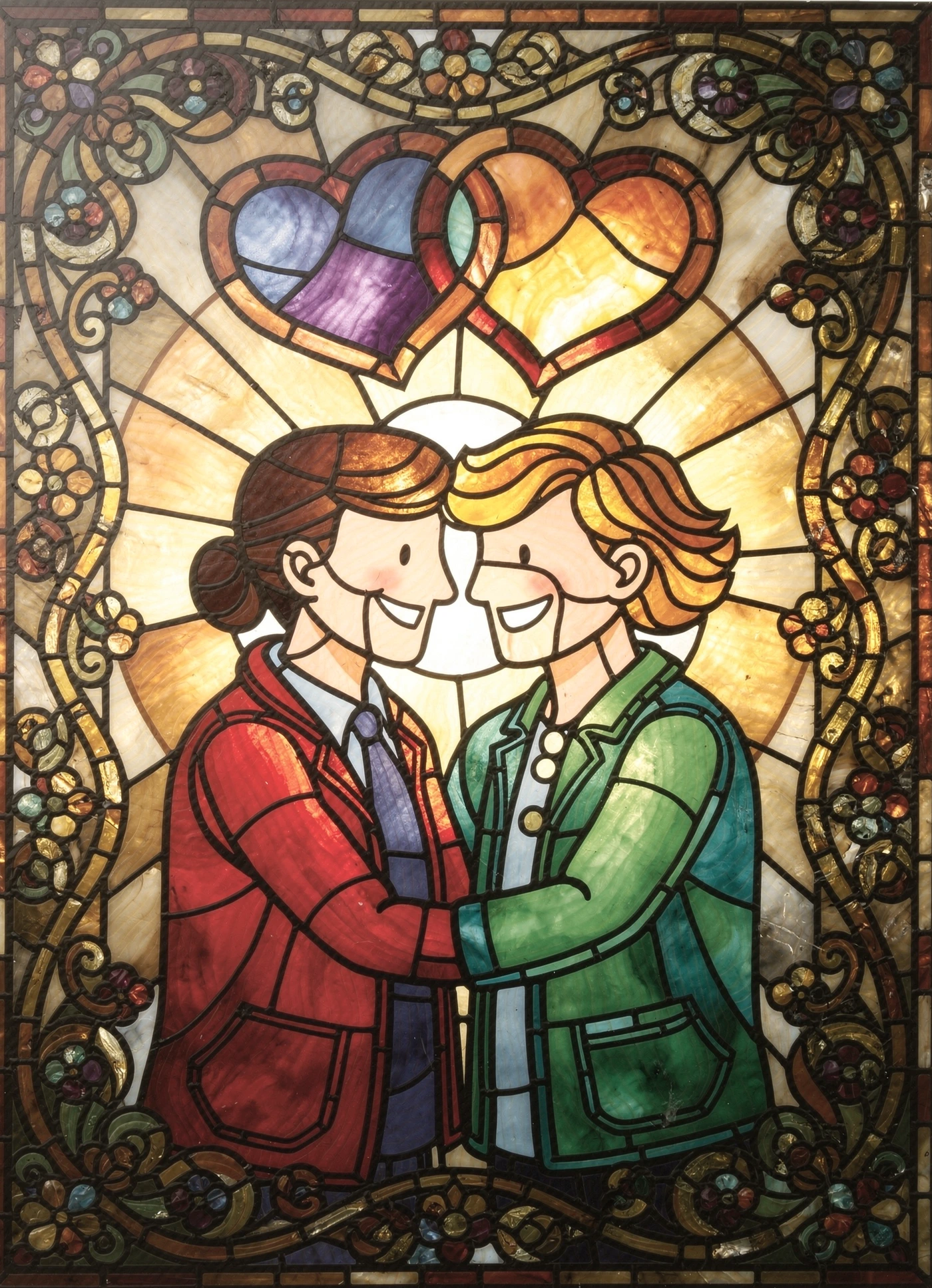 Thinking of You — Stainedglass 53 friendship invitation template