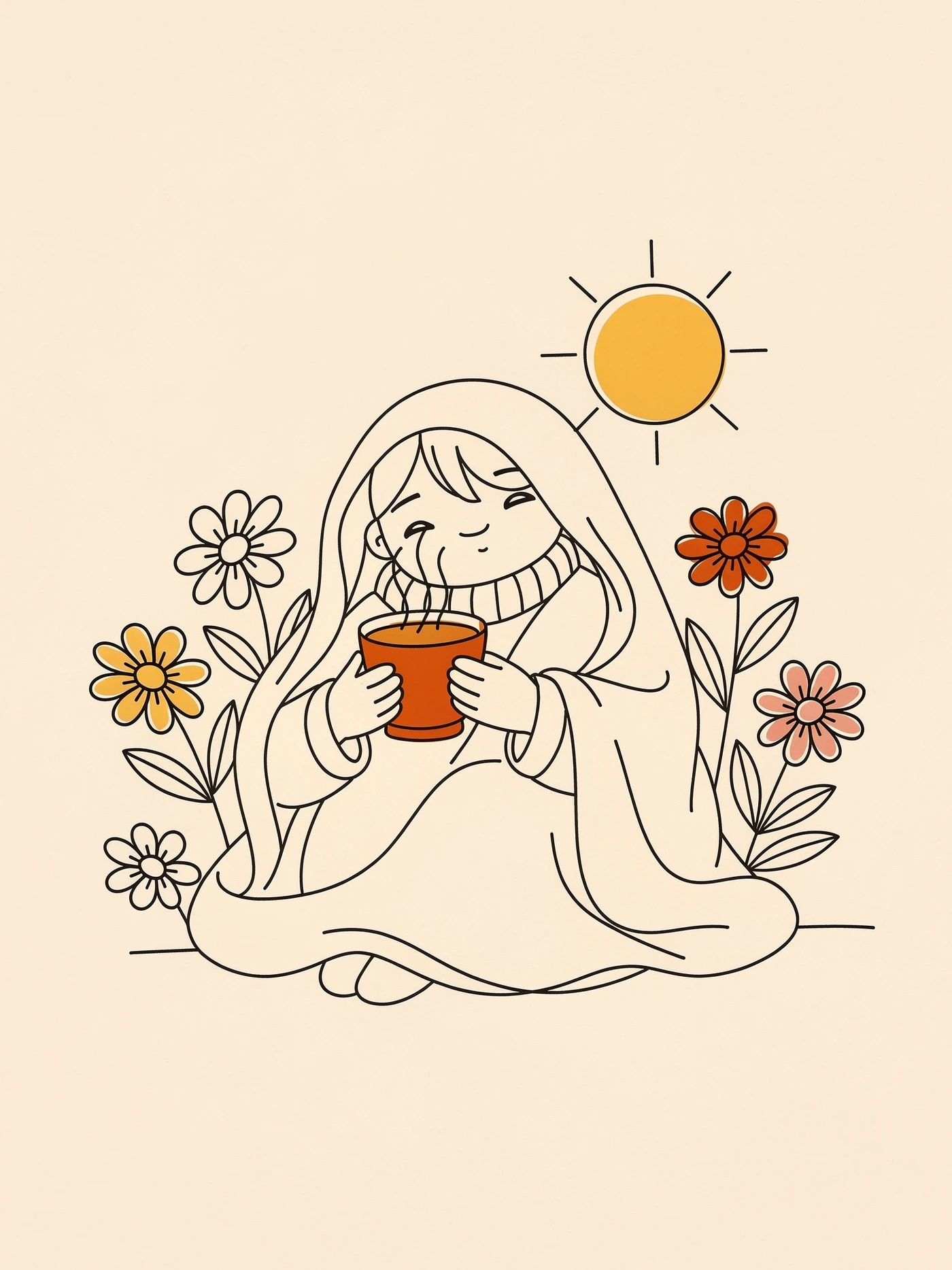 Get Well Soon — Lineart 24 get well invitation template
