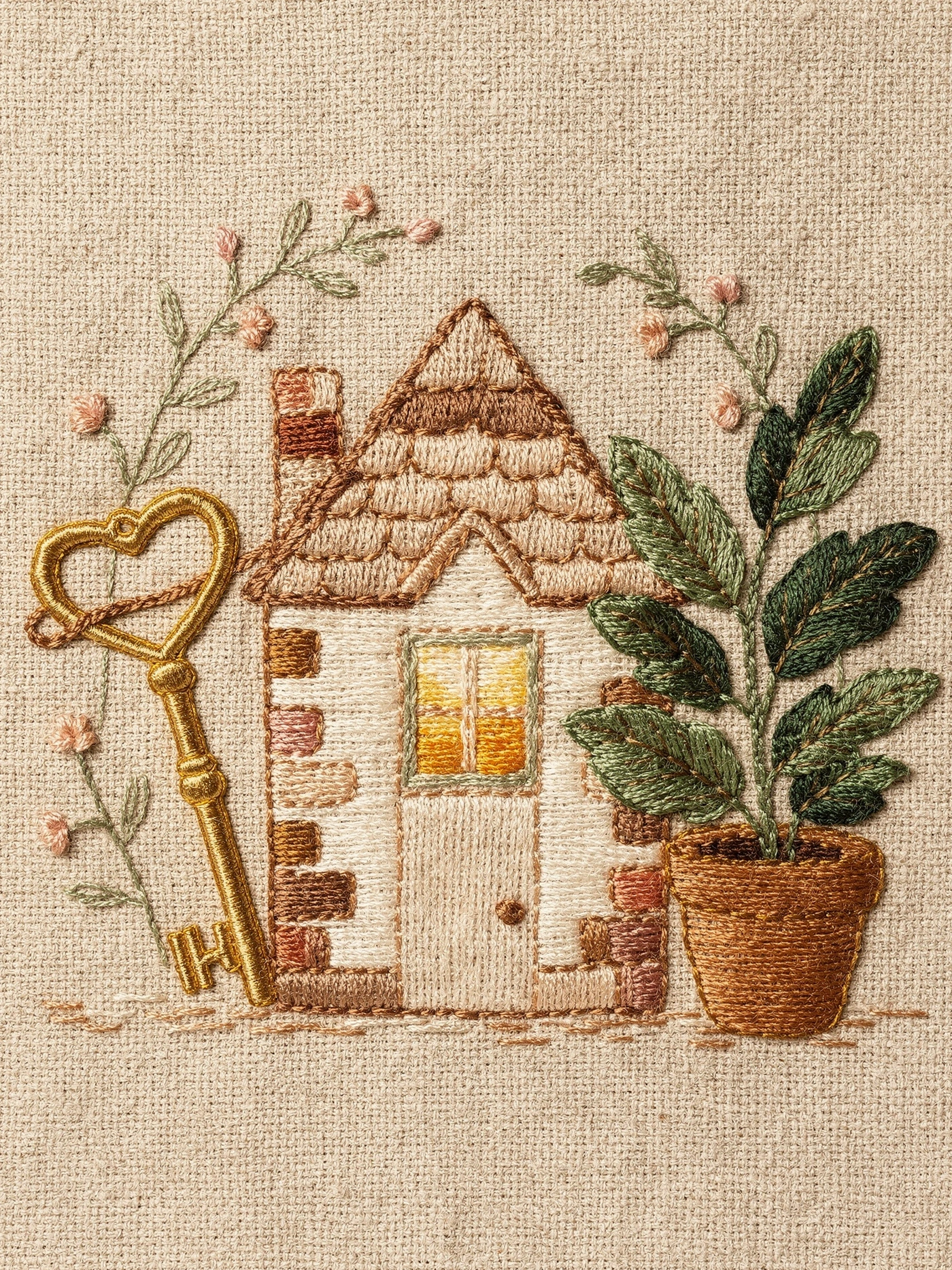 Welcome Home — Embroidery 51 new home invitation template