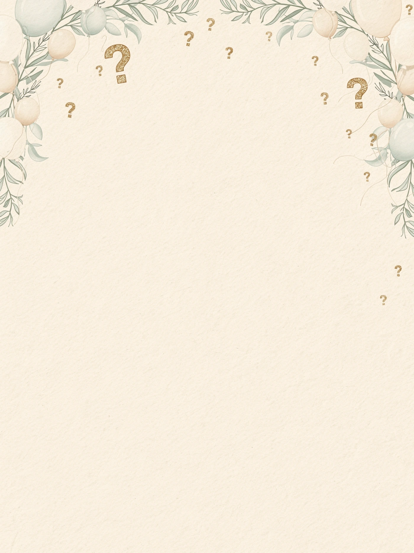 Gender Reveal — Sage Neutral gender reveal invitation template