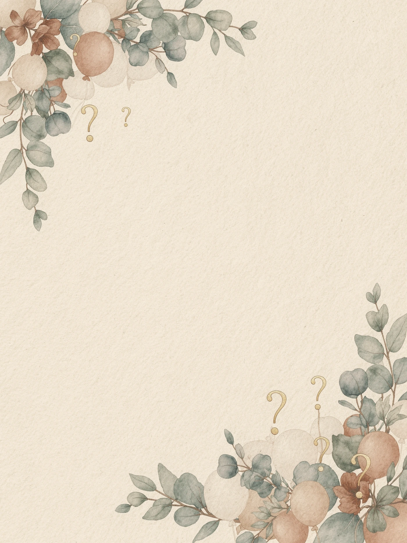 Gender Reveal — Neutral Boho gender reveal invitation template