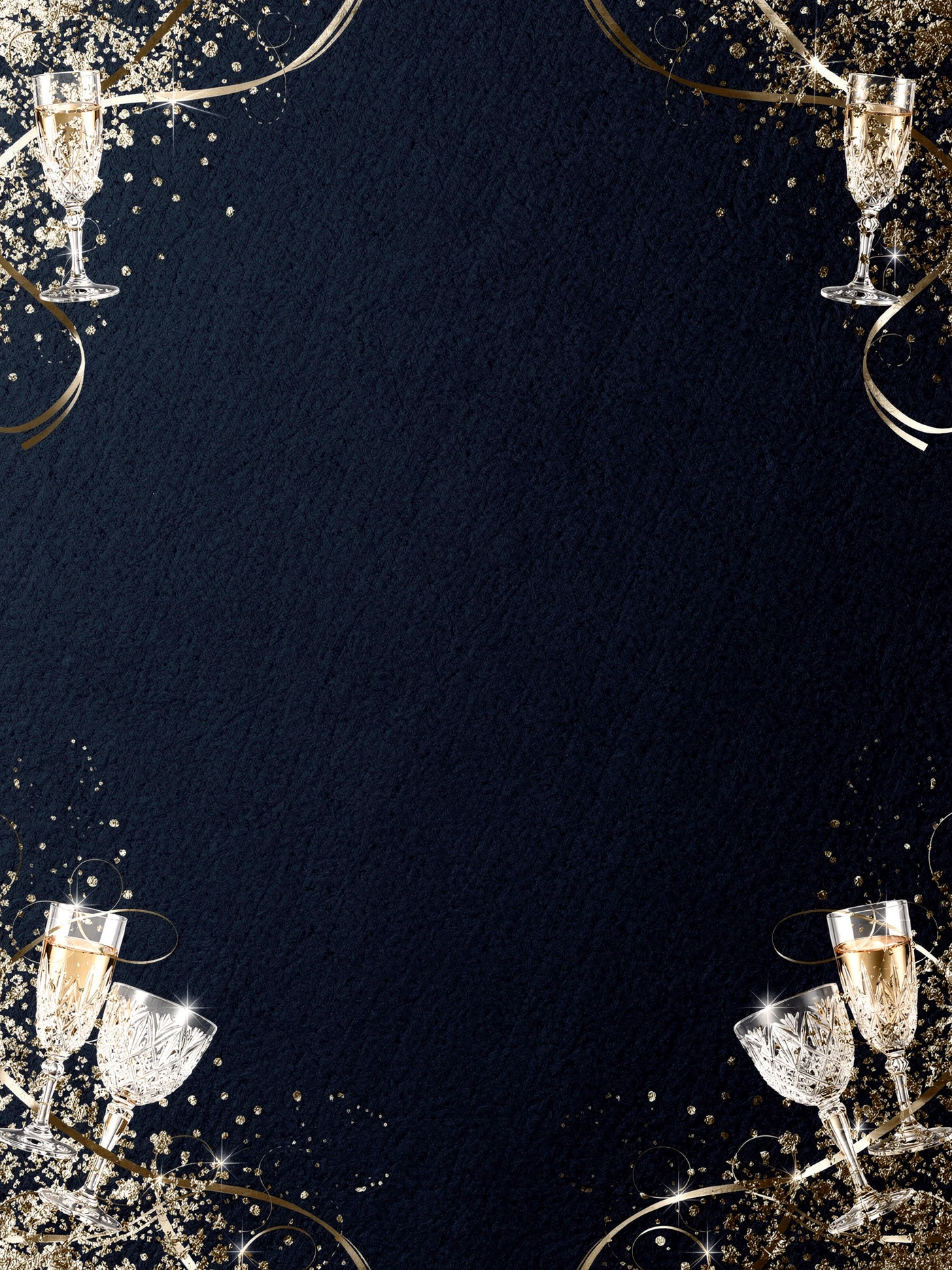 Congratulations — Champagne & Navy congratulations invitation template