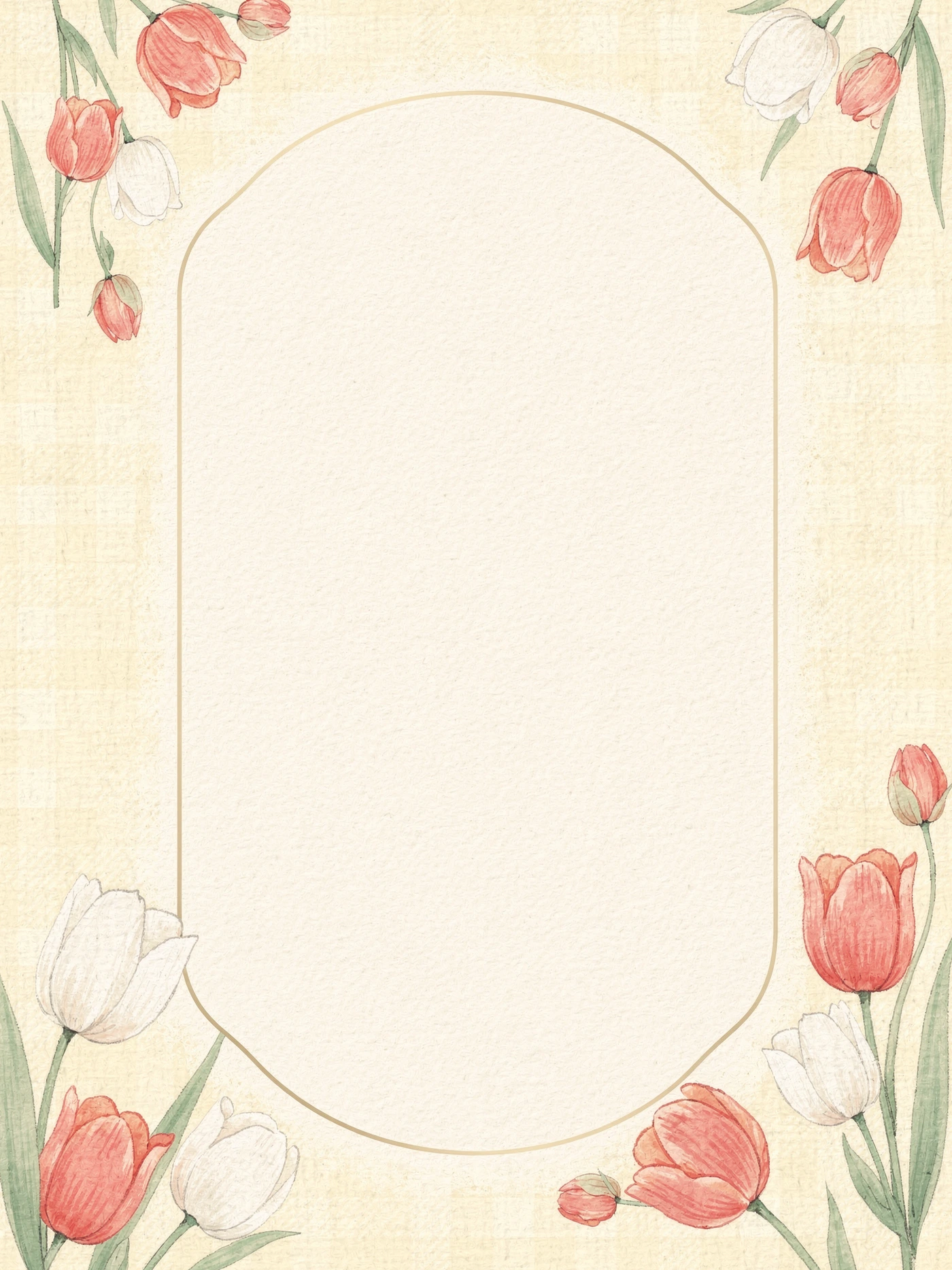 Easter — Gingham Tulips easter invitation template