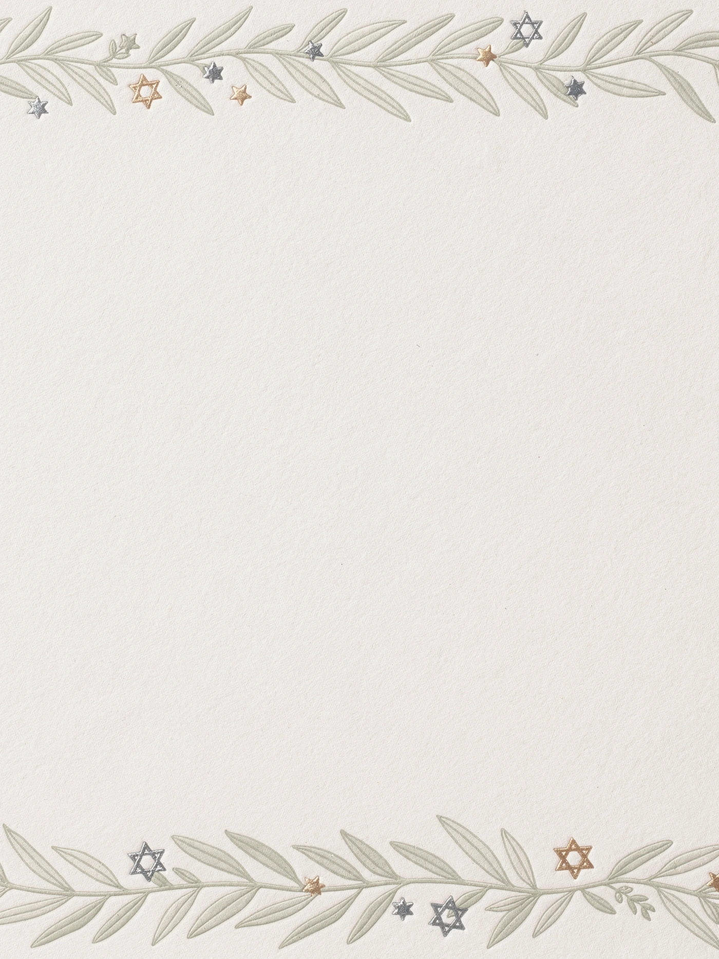 Hanukkah — White Olive Branch hanukkah invitation template