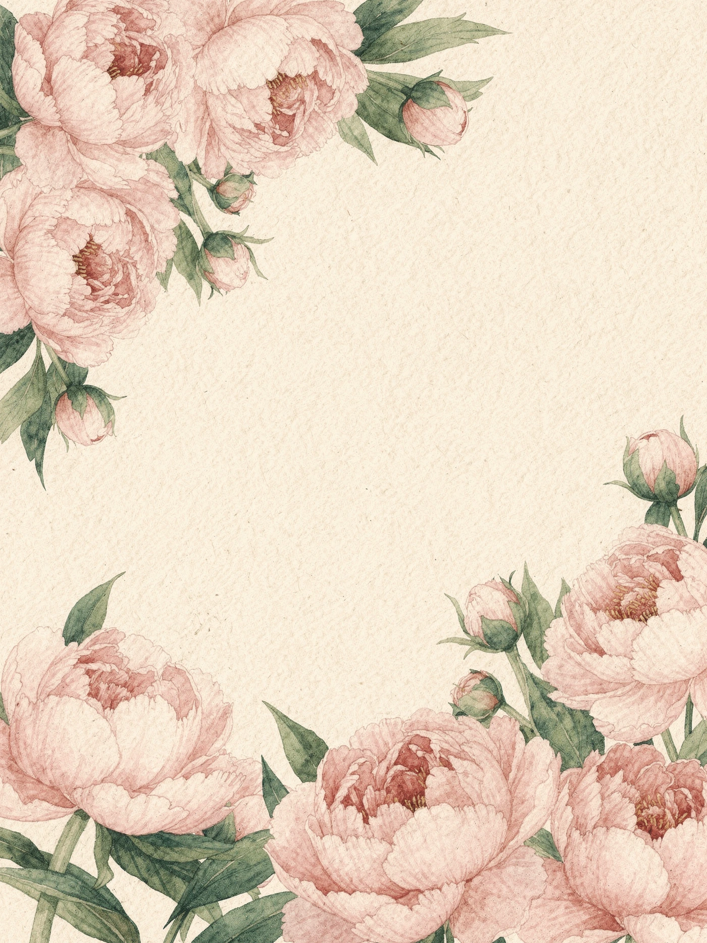 Mother's Day — Blush Peony mothers day invitation template