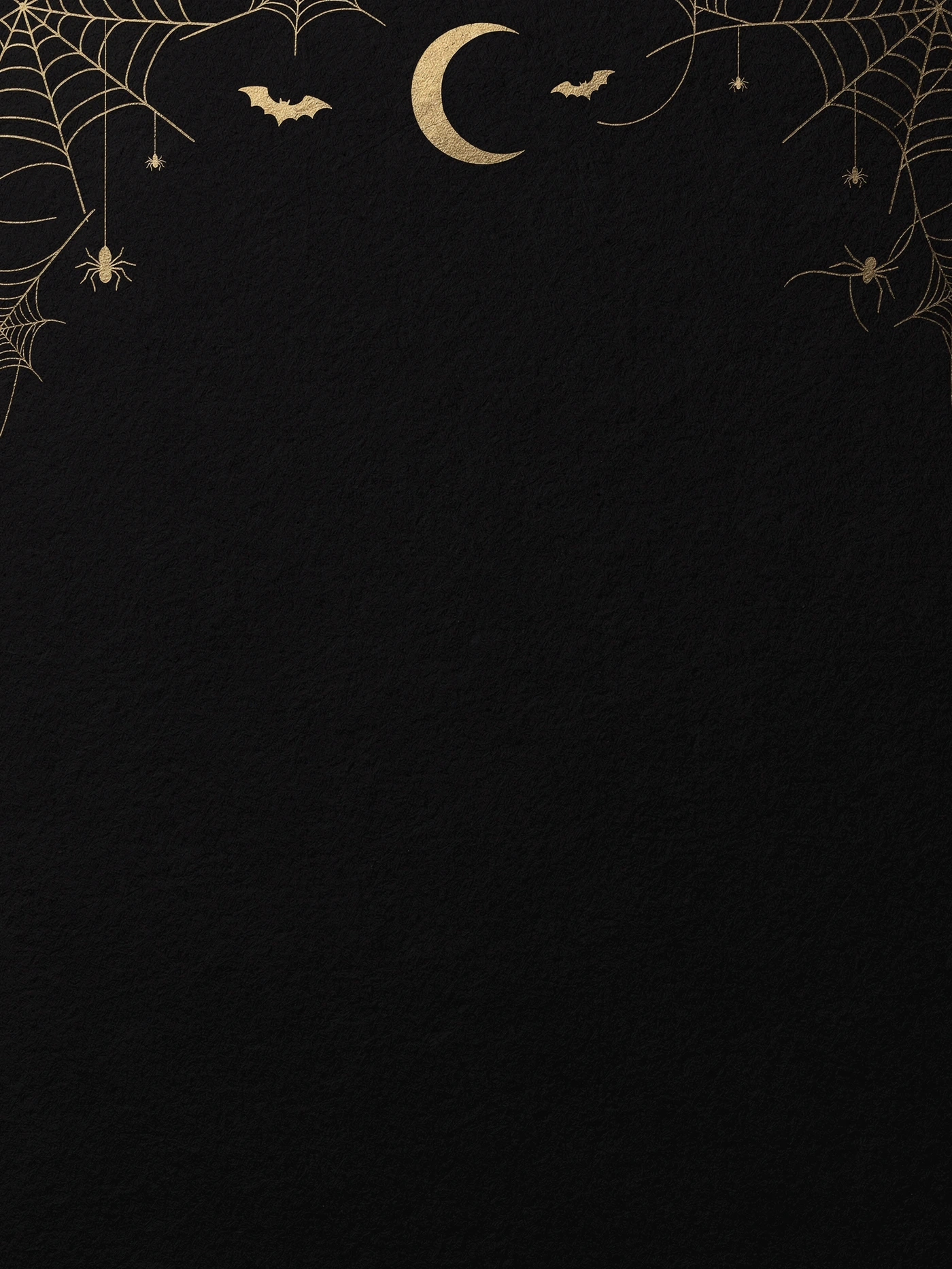 Halloween — Moody Gold halloween invitation template