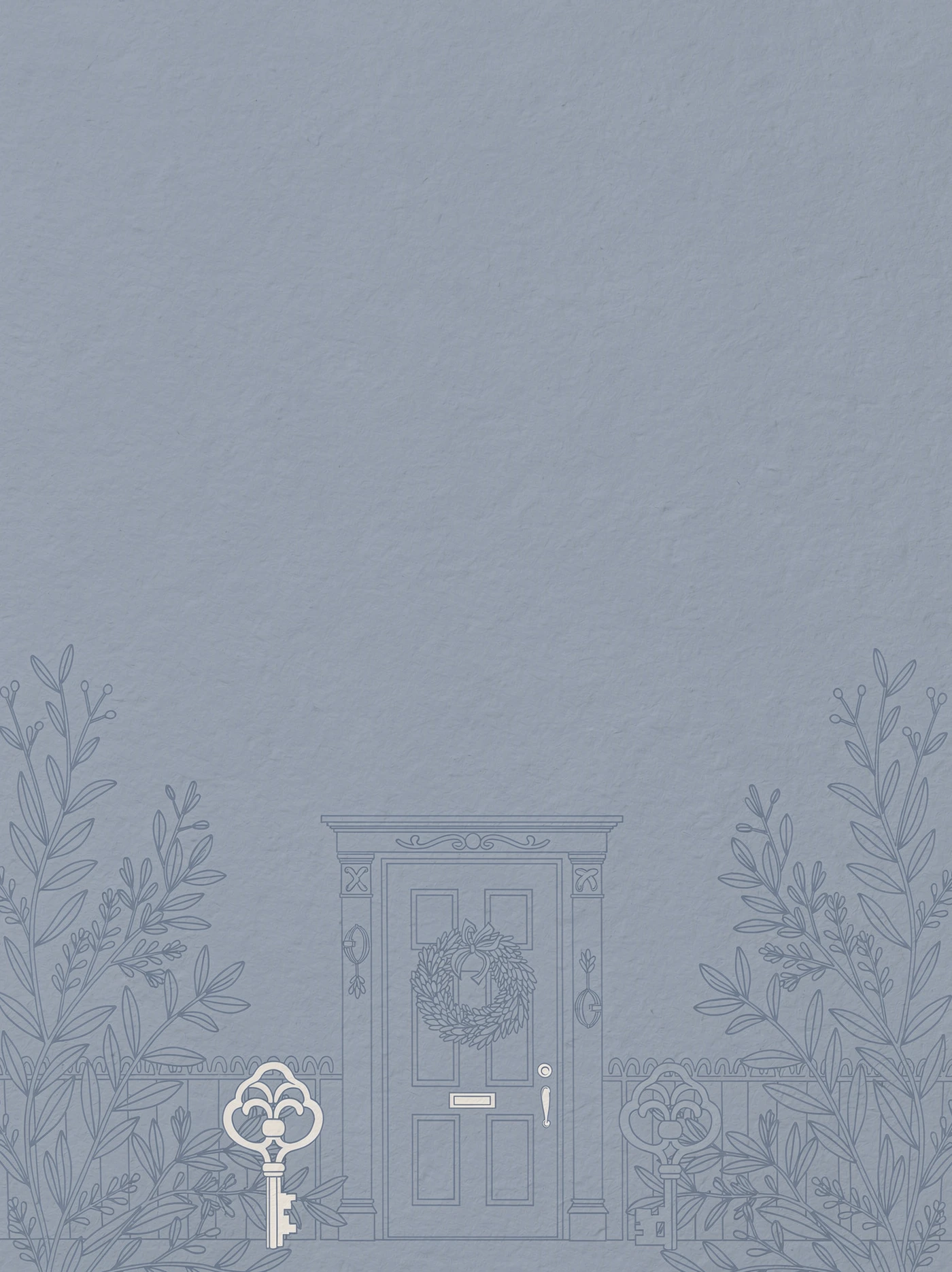 Housewarming — Blue Door — a free neutral housewarming invitation template on InviteDrop