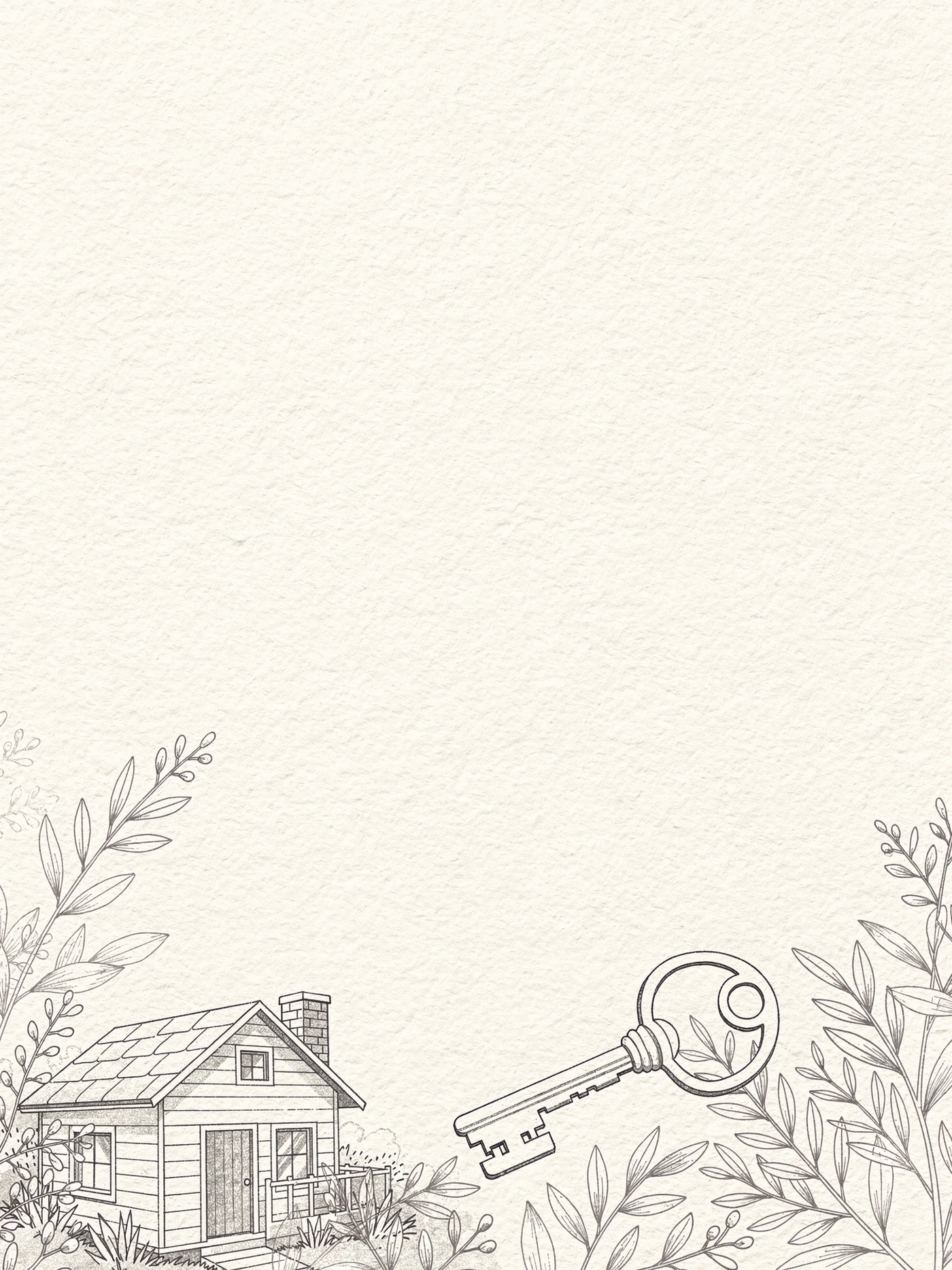 Housewarming — a free neutral housewarming invitation template on InviteDrop
