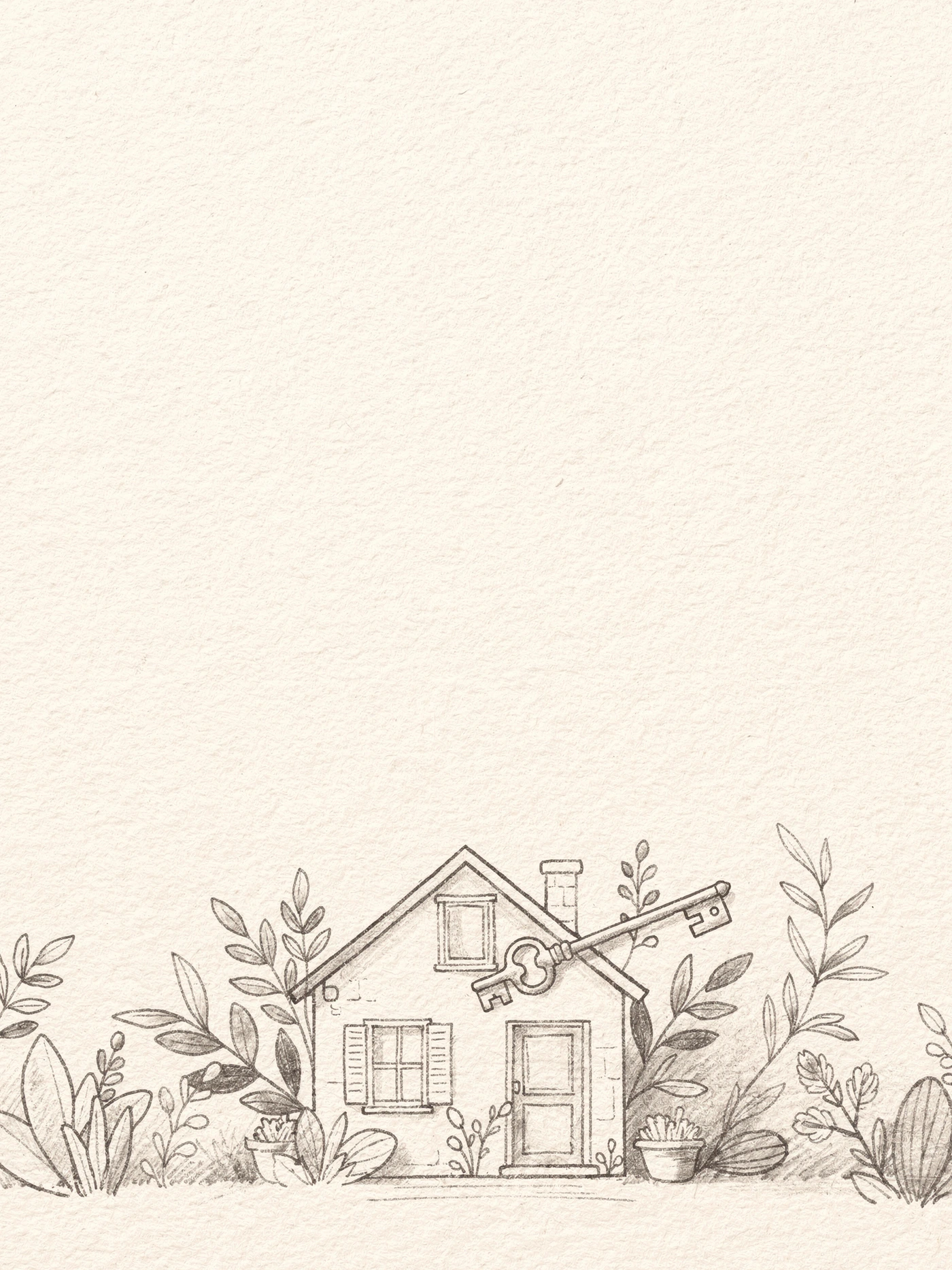 Housewarming — a free neutral housewarming invitation template on InviteDrop