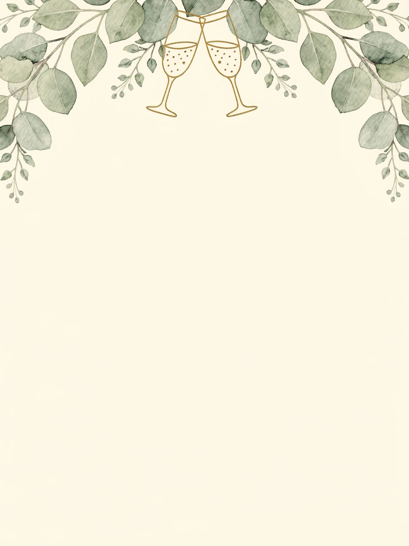 Retirement — Cream Botanical retirement invitation template