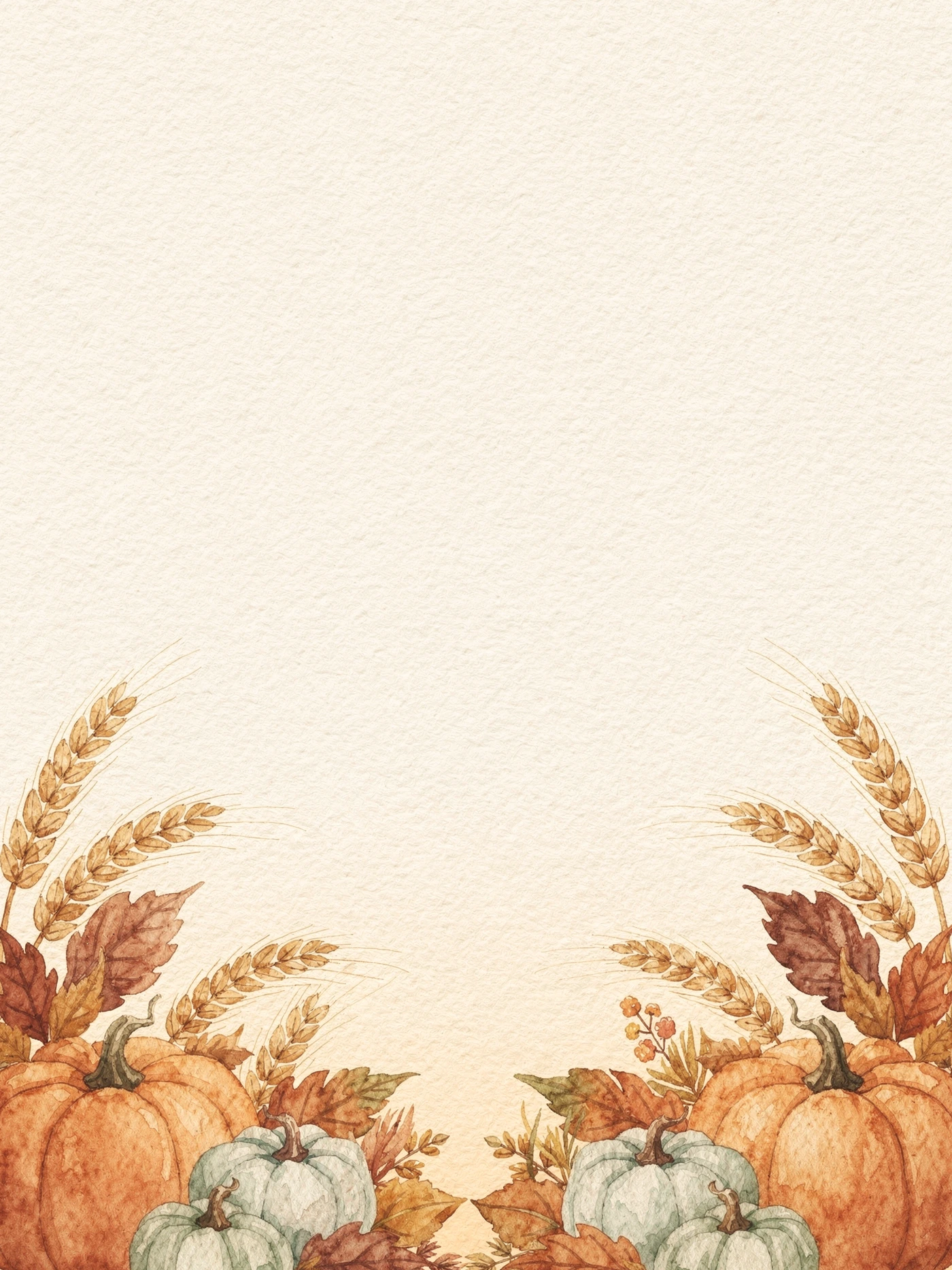 Thanksgiving — Cream Pumpkin thanksgiving invitation template
