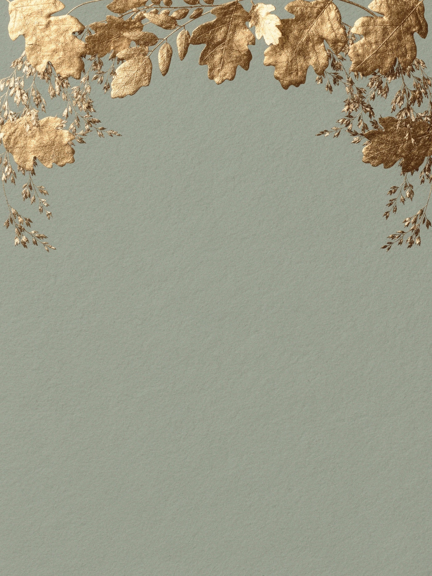 Thanksgiving — Sage Gold Leaves thanksgiving invitation template