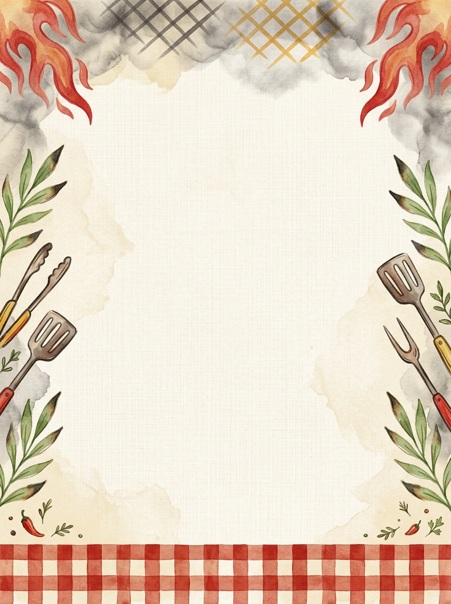 BBQ Grill — a free gold birthday invitation template on InviteDrop