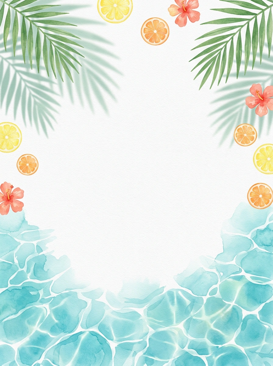 Poolside Summer — a free playful birthday invitation template on InviteDrop