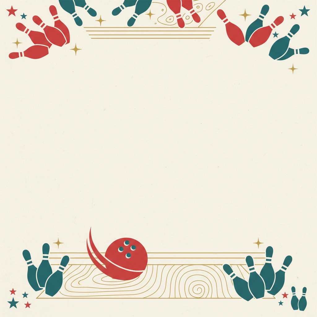 Bowling Night — a free gold birthday invitation template on InviteDrop