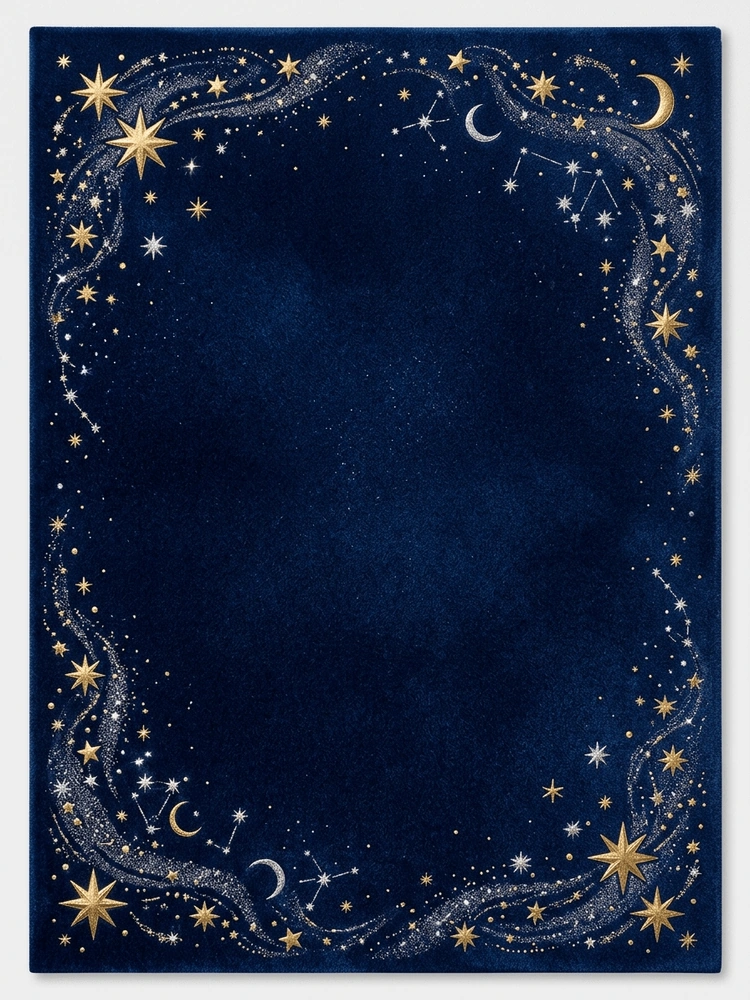 Starry Celebration — a free black birthday invitation template on InviteDrop