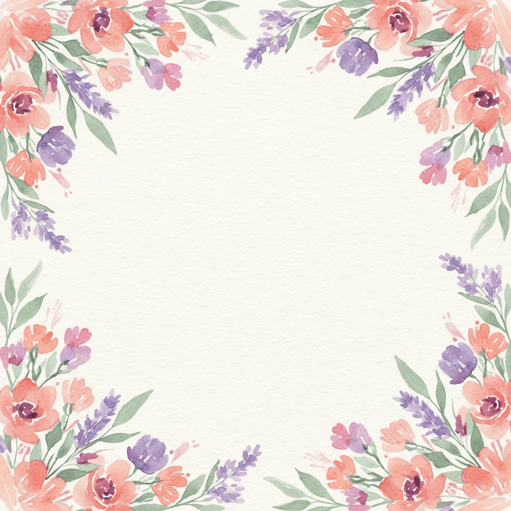 Watercolor Floral — a free watercolor birthday invitation template on InviteDrop