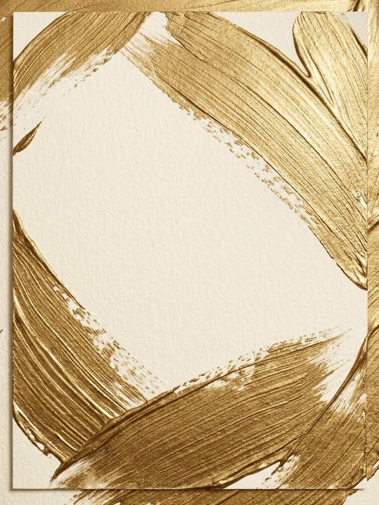 Brushstroke Gold — a free gold birthday invitation template on InviteDrop