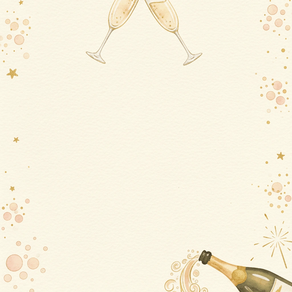 Champagne Toast — a free gold birthday invitation template on InviteDrop