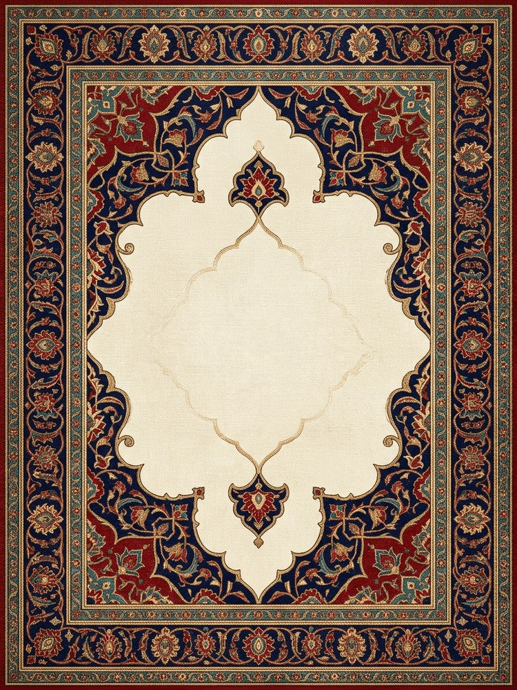 Persian Carpet — a free gold birthday invitation template on InviteDrop