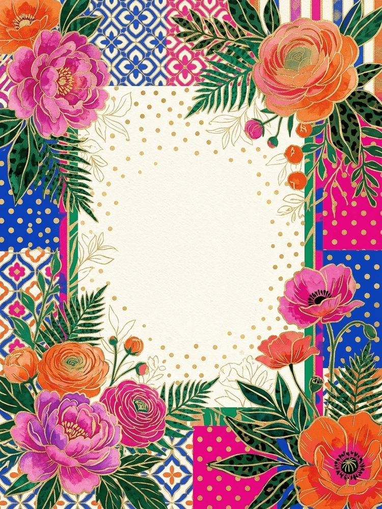 Maximalist Garden Party — a free classic birthday invitation template on InviteDrop