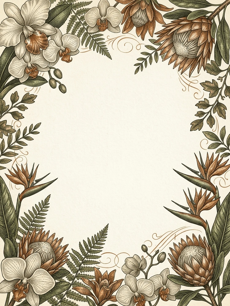 Victorian Birthday Botanical — a free botanical birthday invitation template on InviteDrop