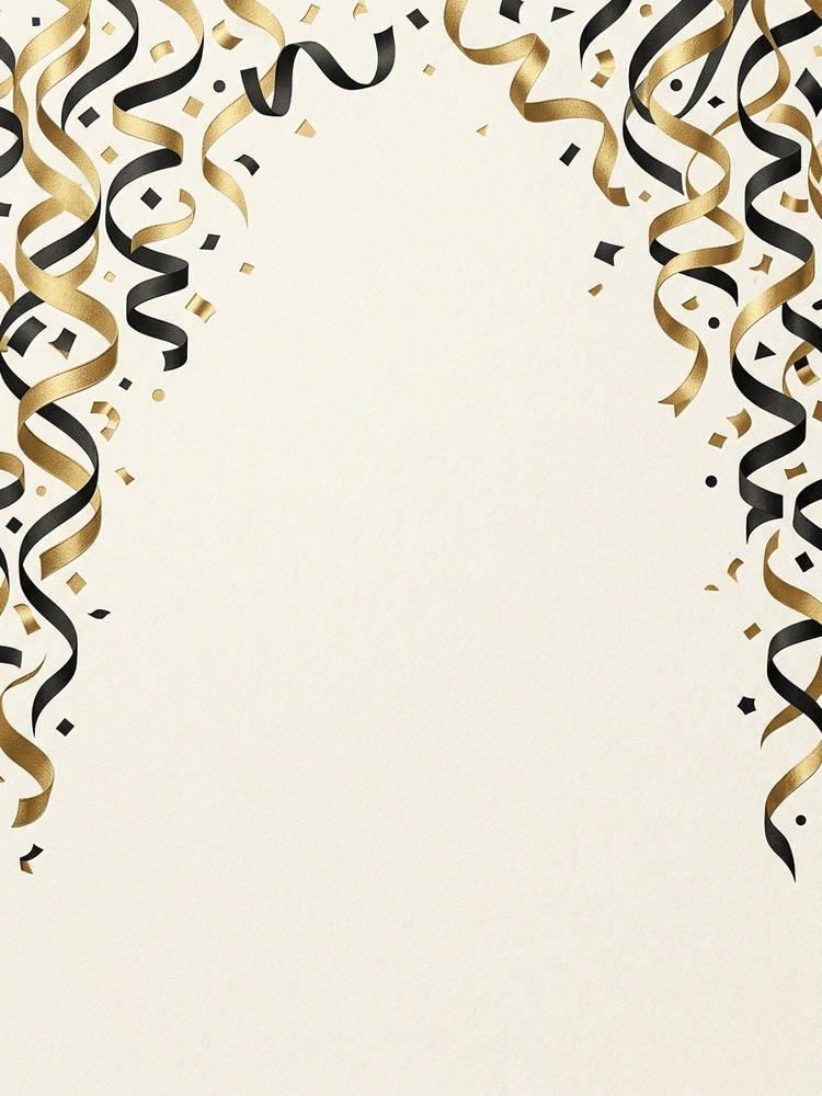 Party Time — a free gold birthday invitation template on InviteDrop