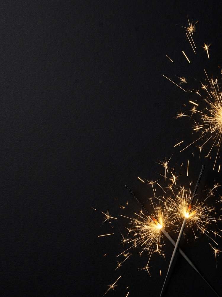Spark — a free gold birthday invitation template on InviteDrop
