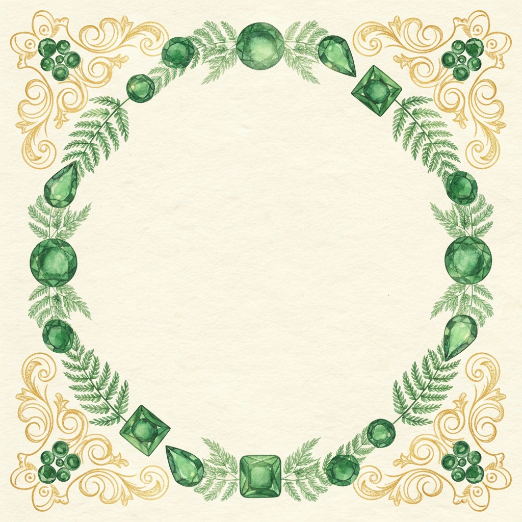 Emerald anniversary invitation template
