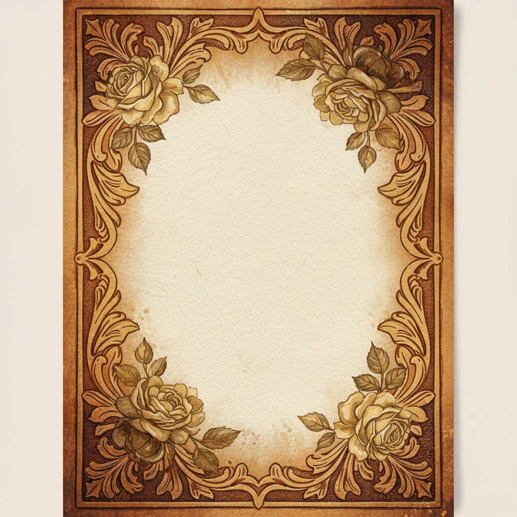 Leather 3rd invitation template