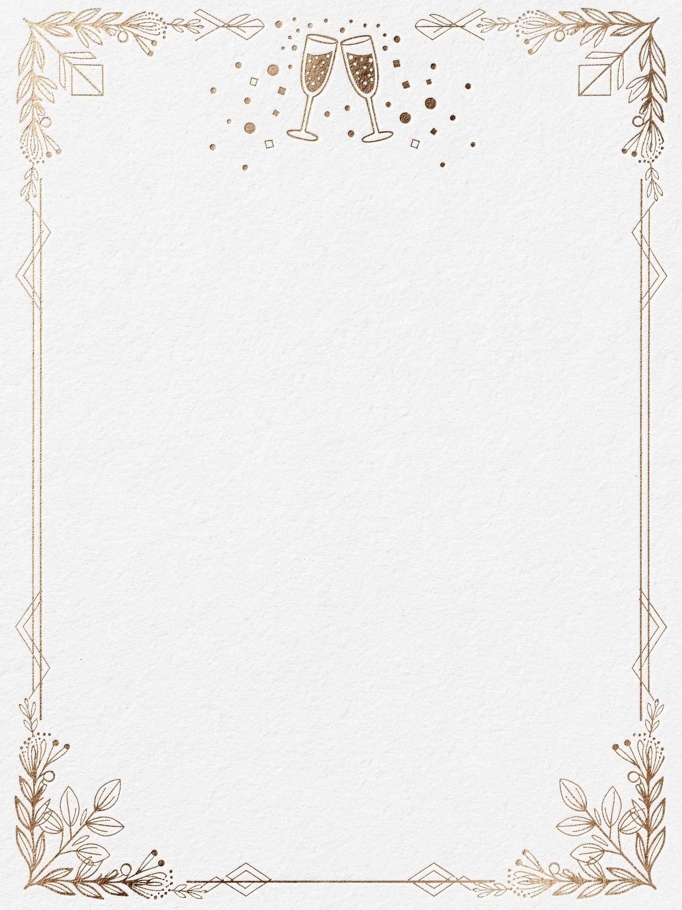Champagne Toast — a free modern anniversary invitation template on InviteDrop