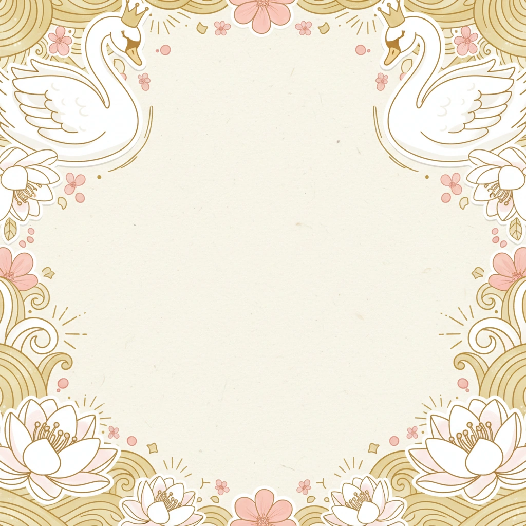 Swan Lake — a free elegant baby shower invitation template on InviteDrop