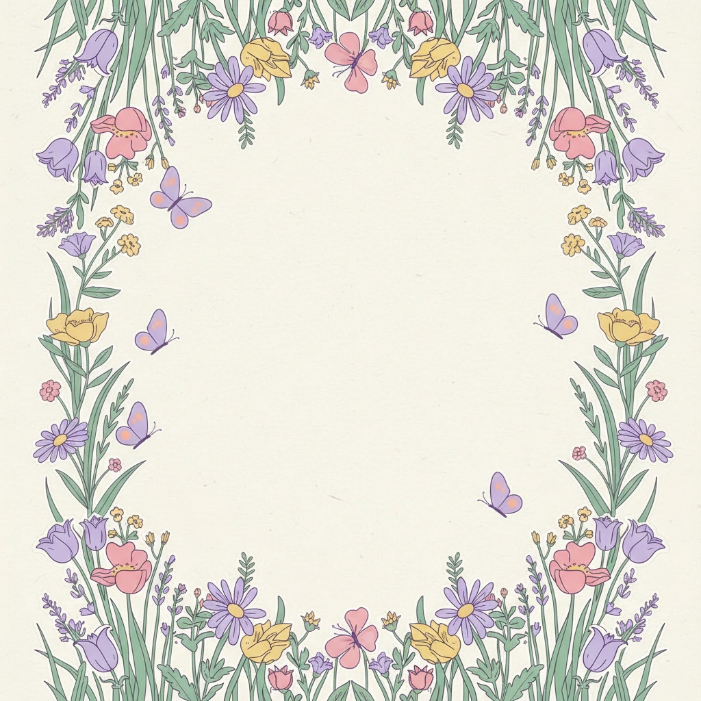 Wildflower Meadow baby shower invitation template