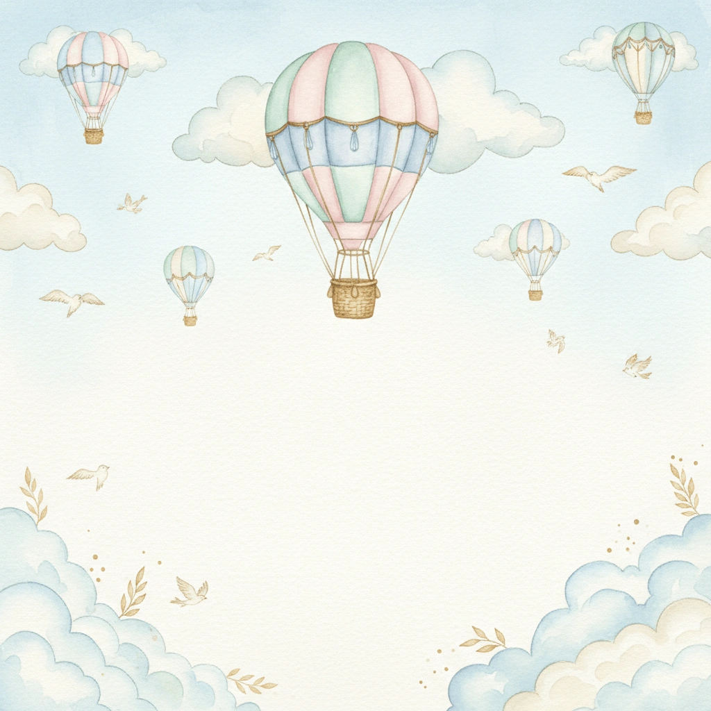 Hot Air Balloon — a free whimsical baby shower invitation template on InviteDrop